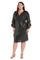 R&M Richards Plus Size Short Metallic Dress 5633W - The Dress Outlet