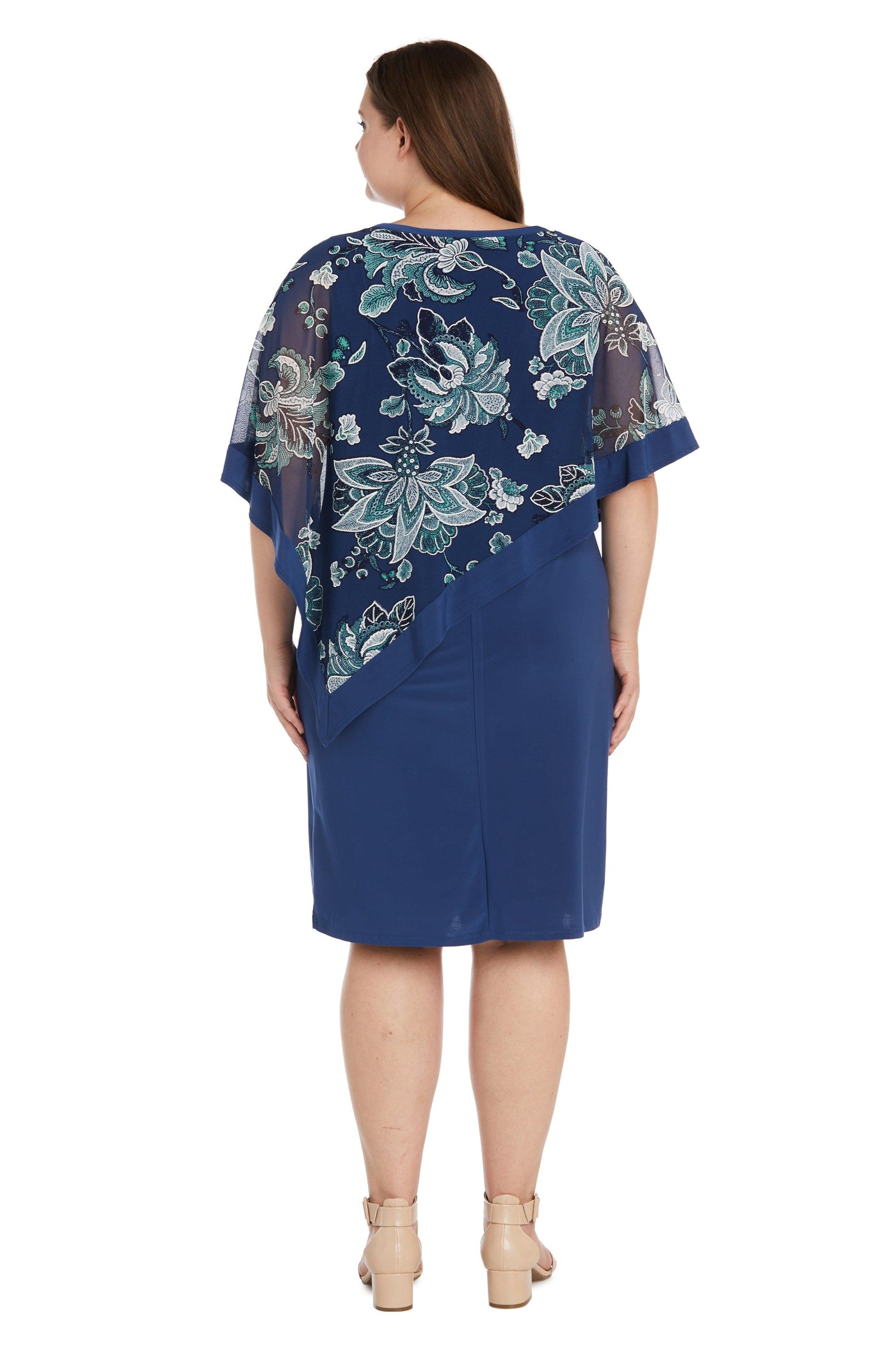 R&M Richards Plus Size Short Two Piece Dress 9724W - The Dress Outlet