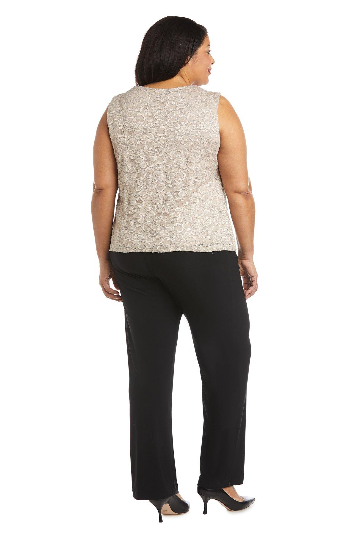 R&M Richards 5988W Plus Size Two Piece Beaded Top