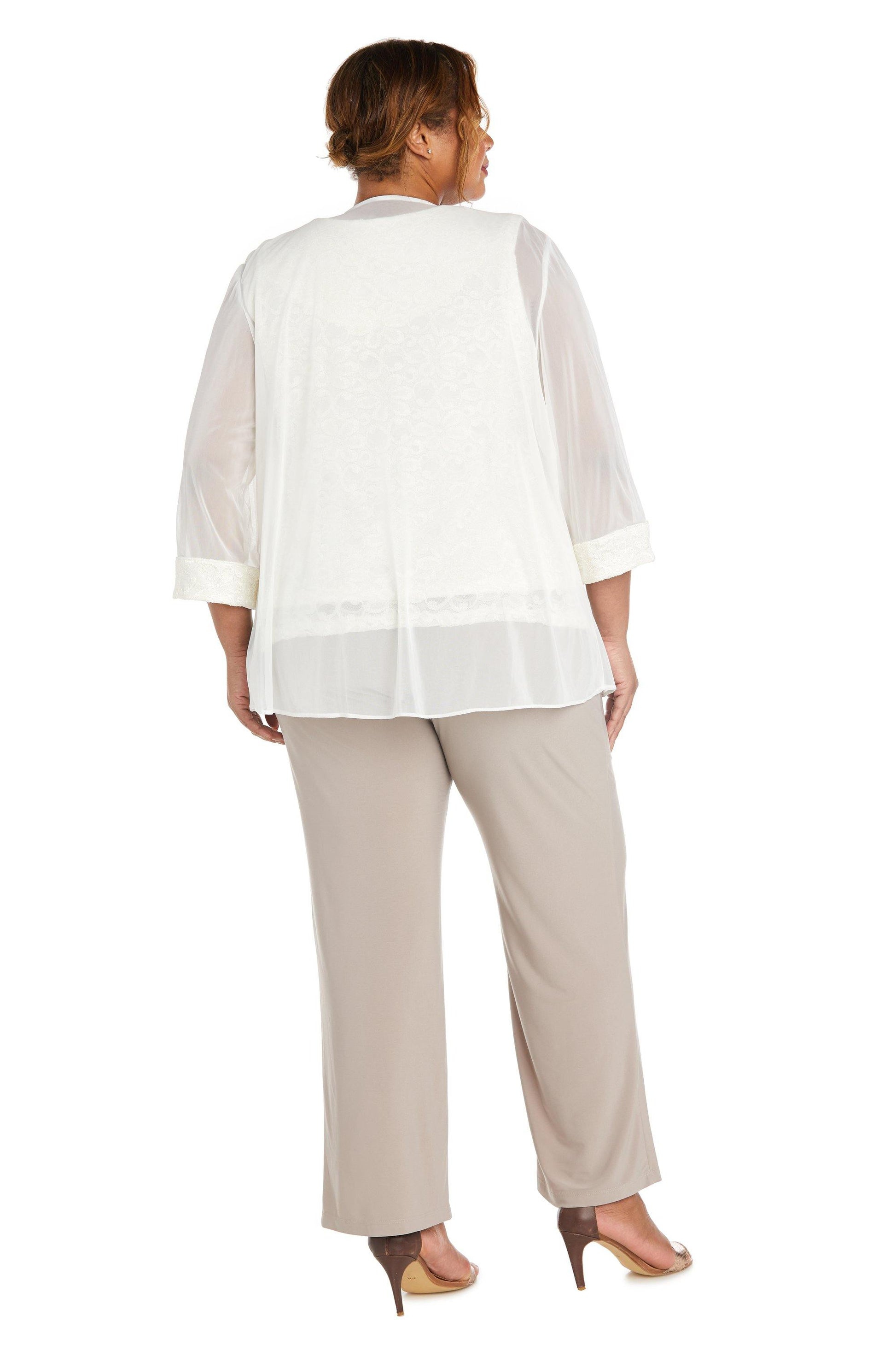 R&M Richards 5988W Plus Size Two Piece Beaded Top