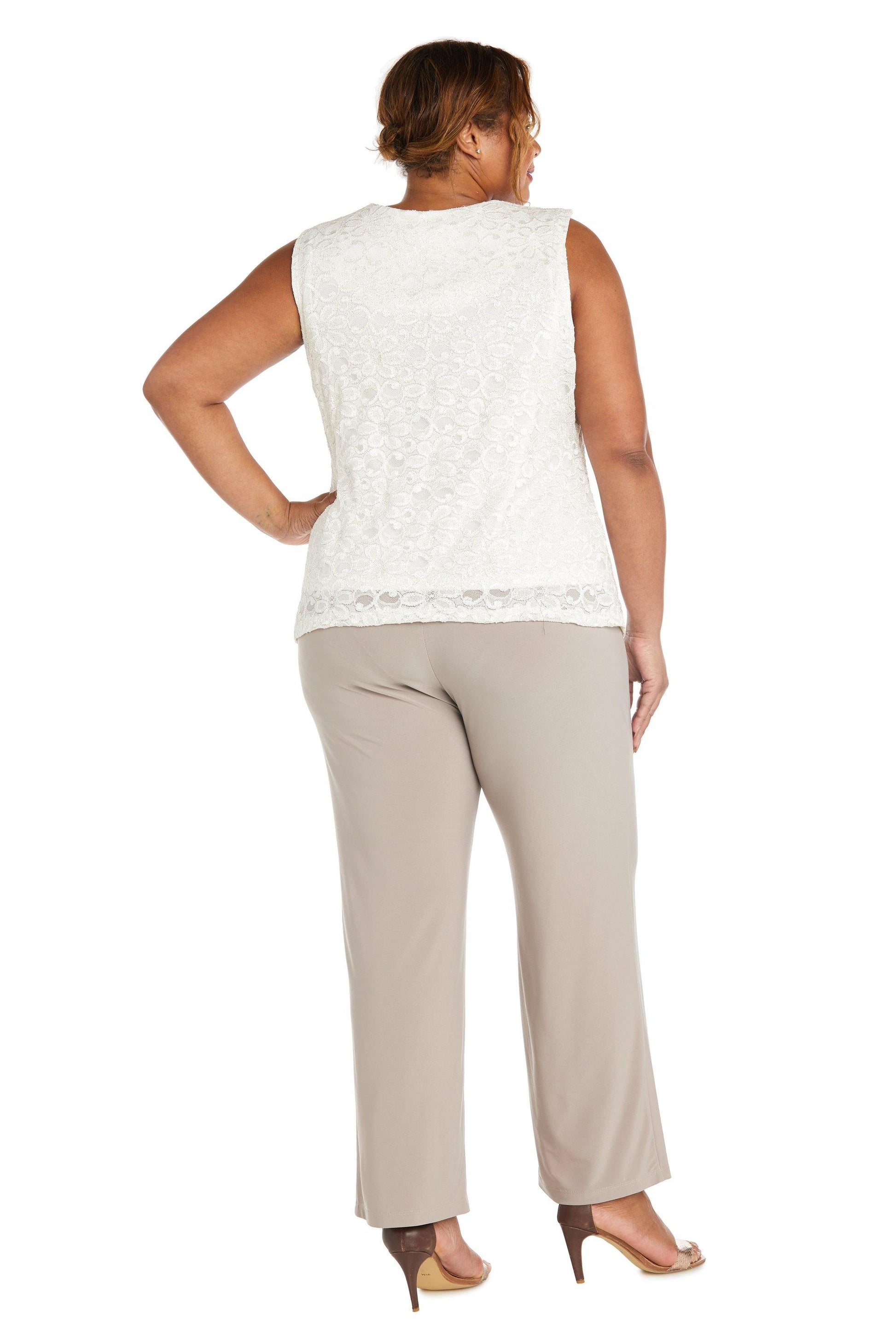 R&M Richards 5988W Plus Size Two Piece Beaded Top