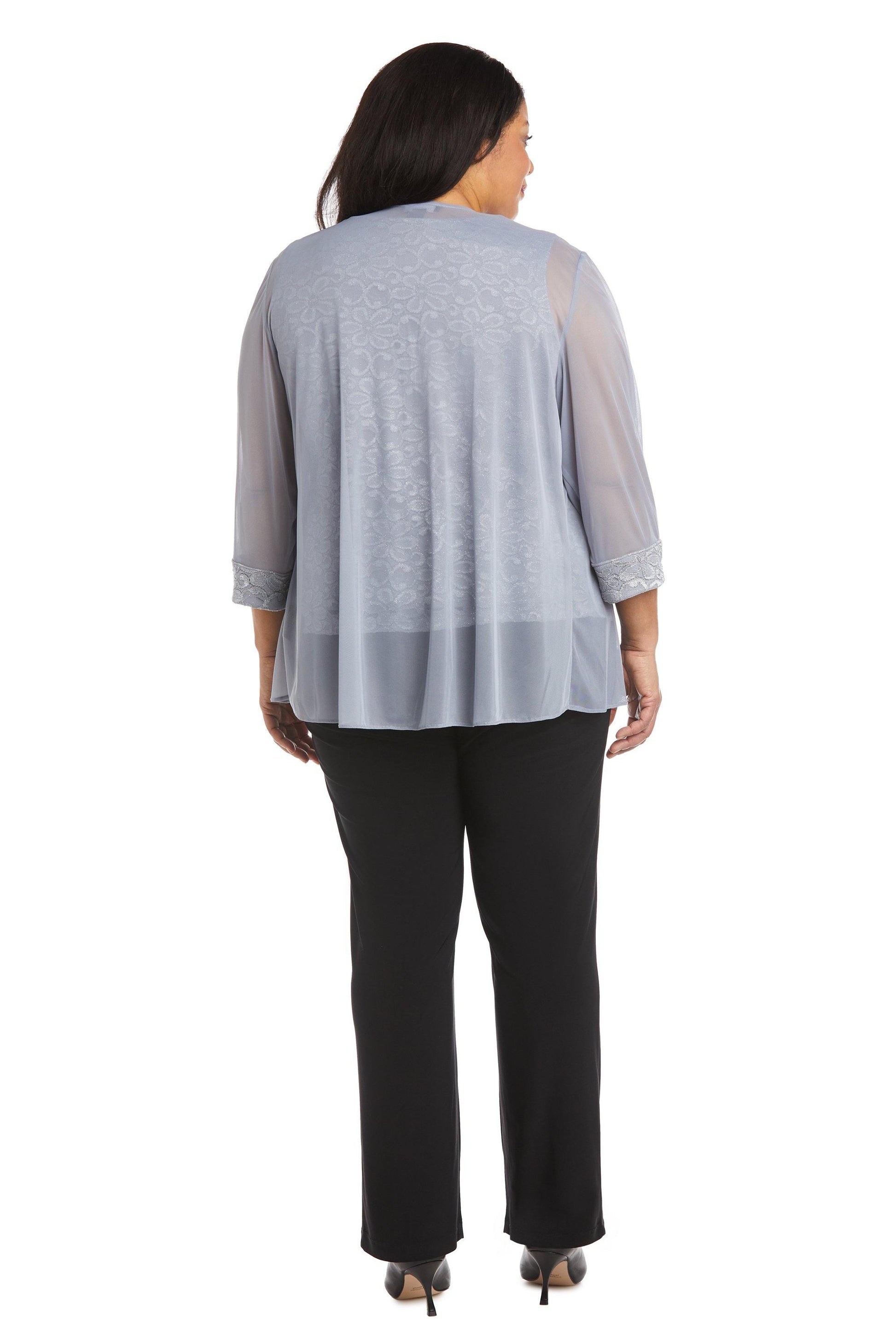 R&M Richards 5988W Plus Size Two Piece Beaded Top