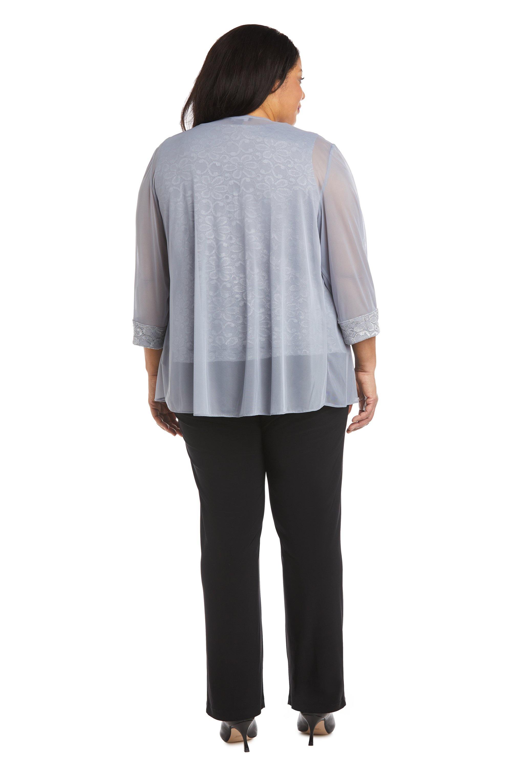 R&M Richards Plus Size Two Piece Beaded Top 5988W - The Dress Outlet