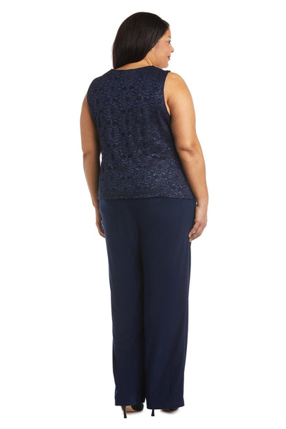 R&M Richards Plus Size Two Piece Beaded Top 5988W - The Dress Outlet