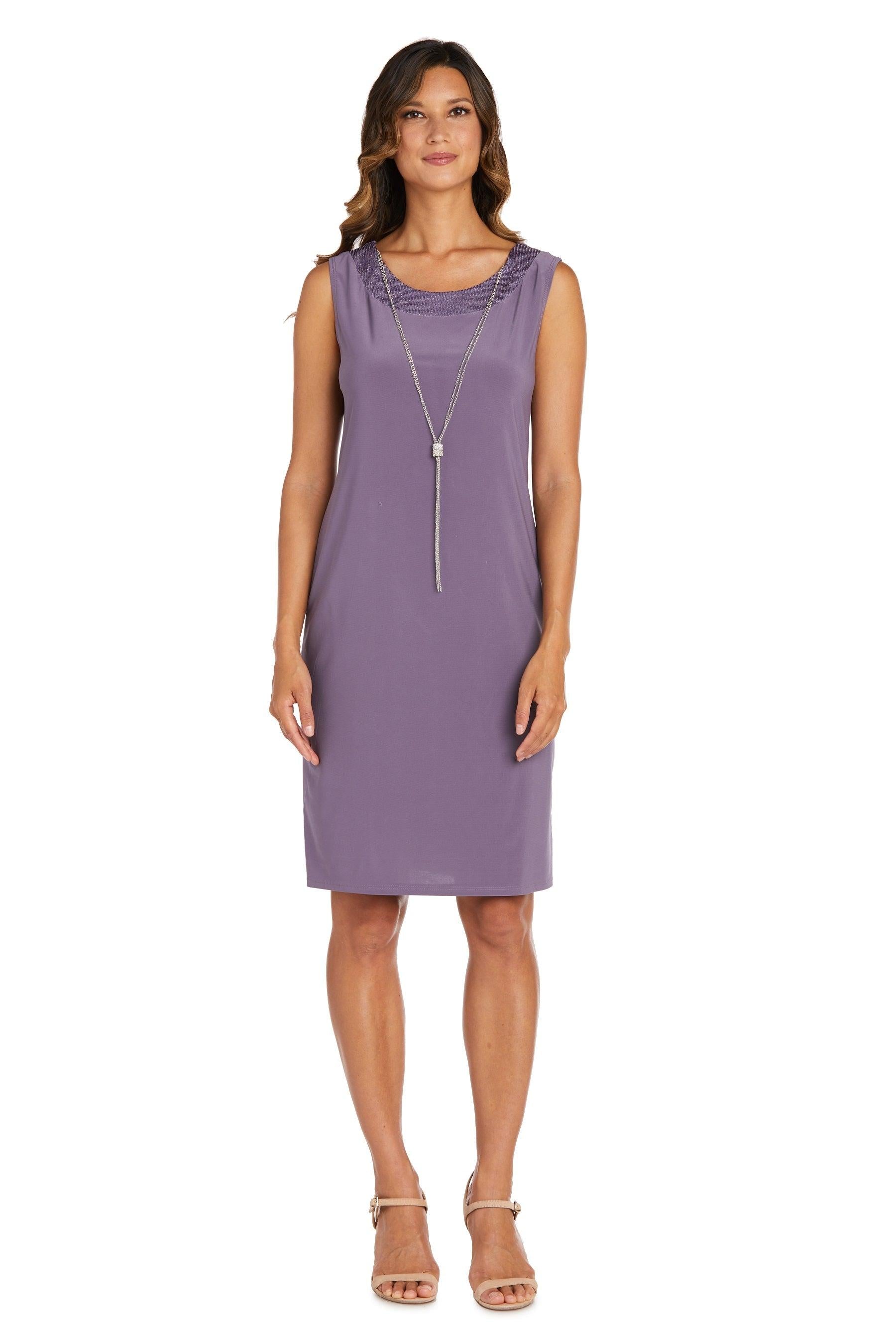 R&M Richards Short 2 Piece Metallic Jacket Dress 1873 - The Dress Outlet