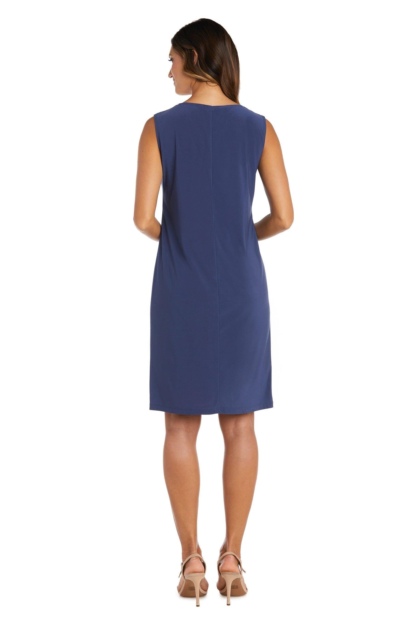 R&M Richards Short 2 Piece Metallic Jacket Dress 1873 - The Dress Outlet