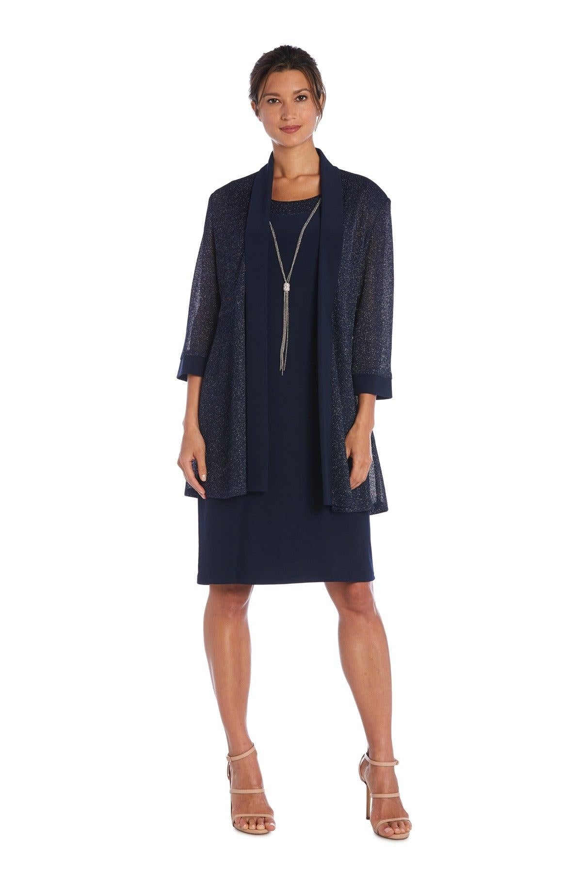 Rose R&M Richards 1873 Short Piece Metallic Jacket Dress Sale for $41.99 – The Dress Outlet
