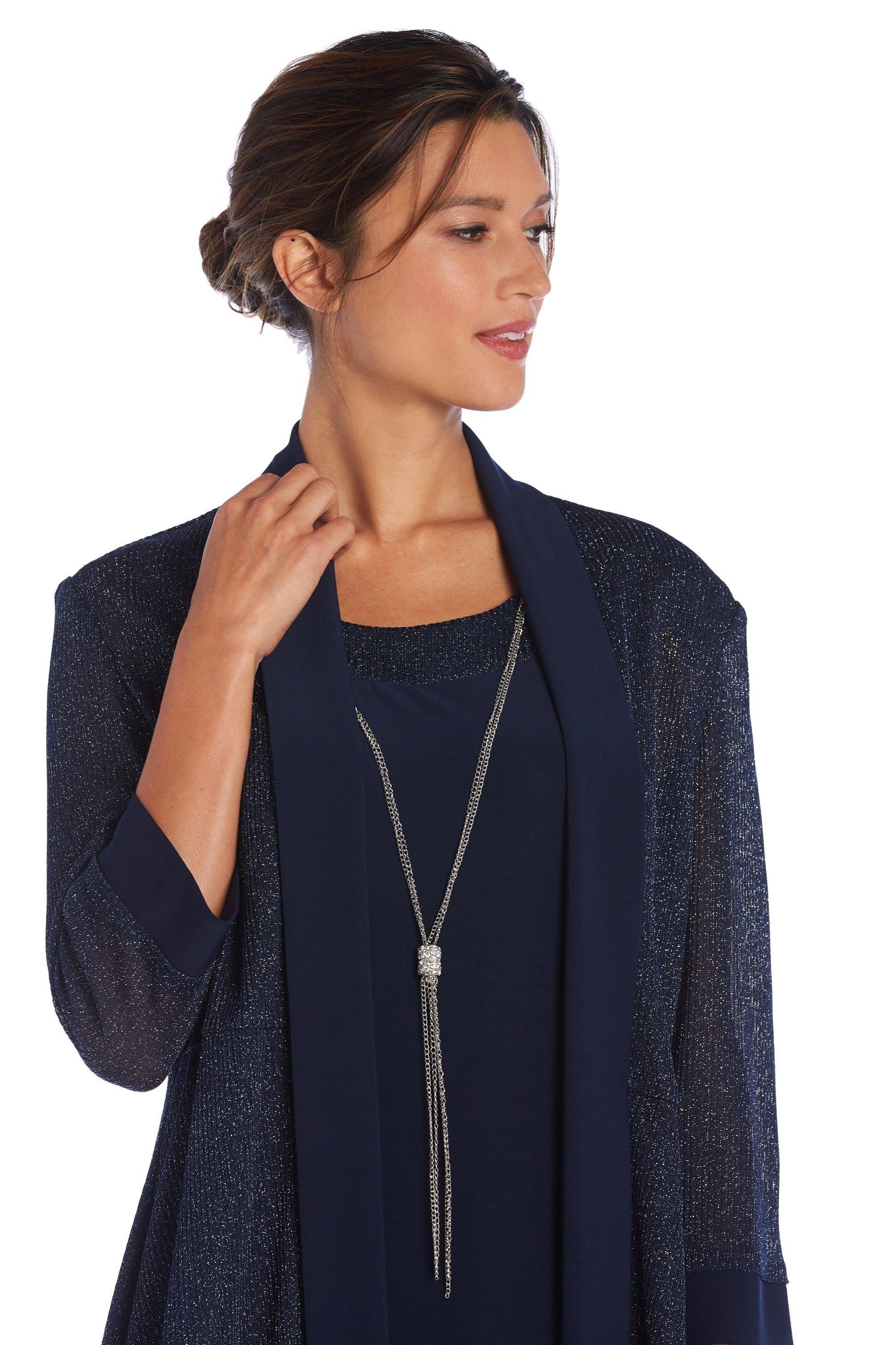R&M Richards Short 2 Piece Metallic Jacket Dress Sale - The Dress Outlet