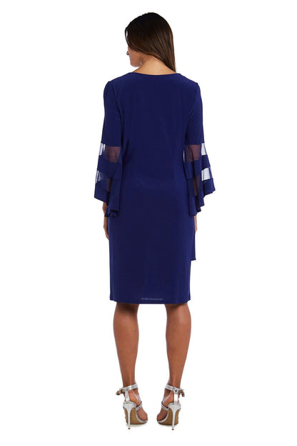 R&M Richards Short Bell Sleeve Petite Dress 3561P - The Dress Outlet