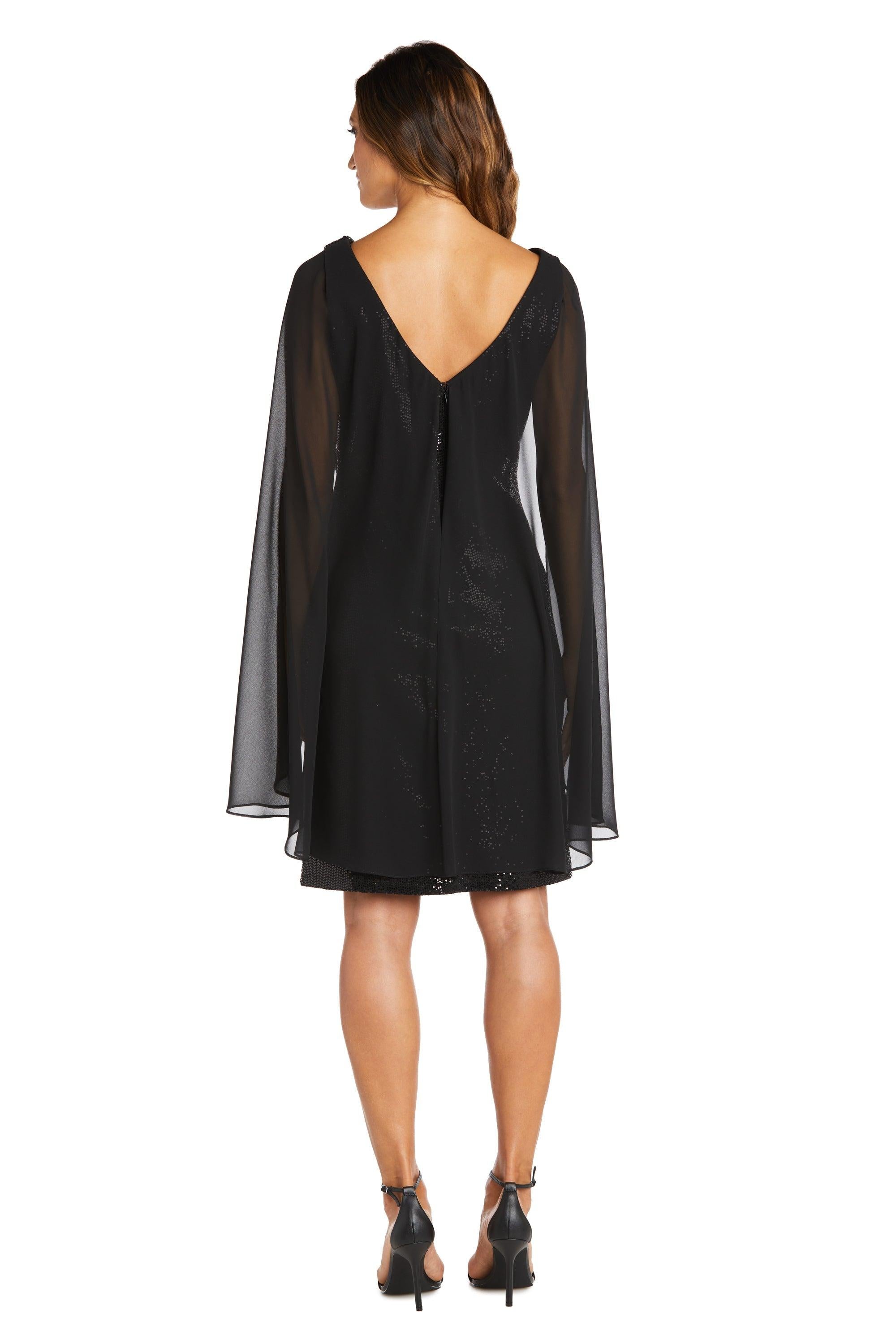 R&M Richards Short Capelet Cocktail Dress 7670 - The Dress Outlet