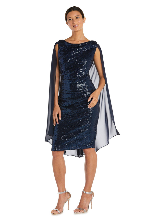 Short Capelet Dress Cocktail R&M Richards 7670