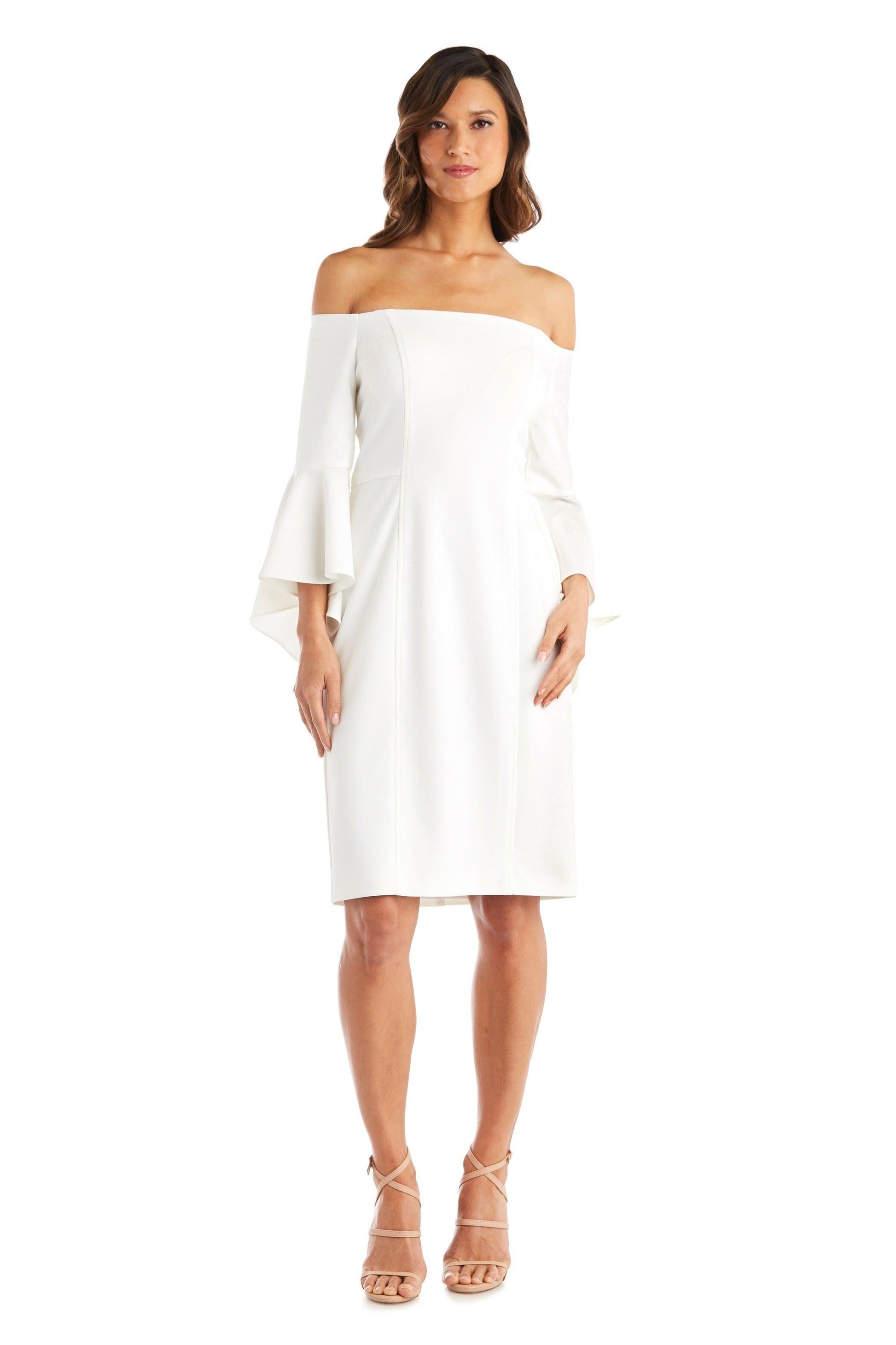 R&M Richards 2262 Short Cocktail Off Shoulder Dress