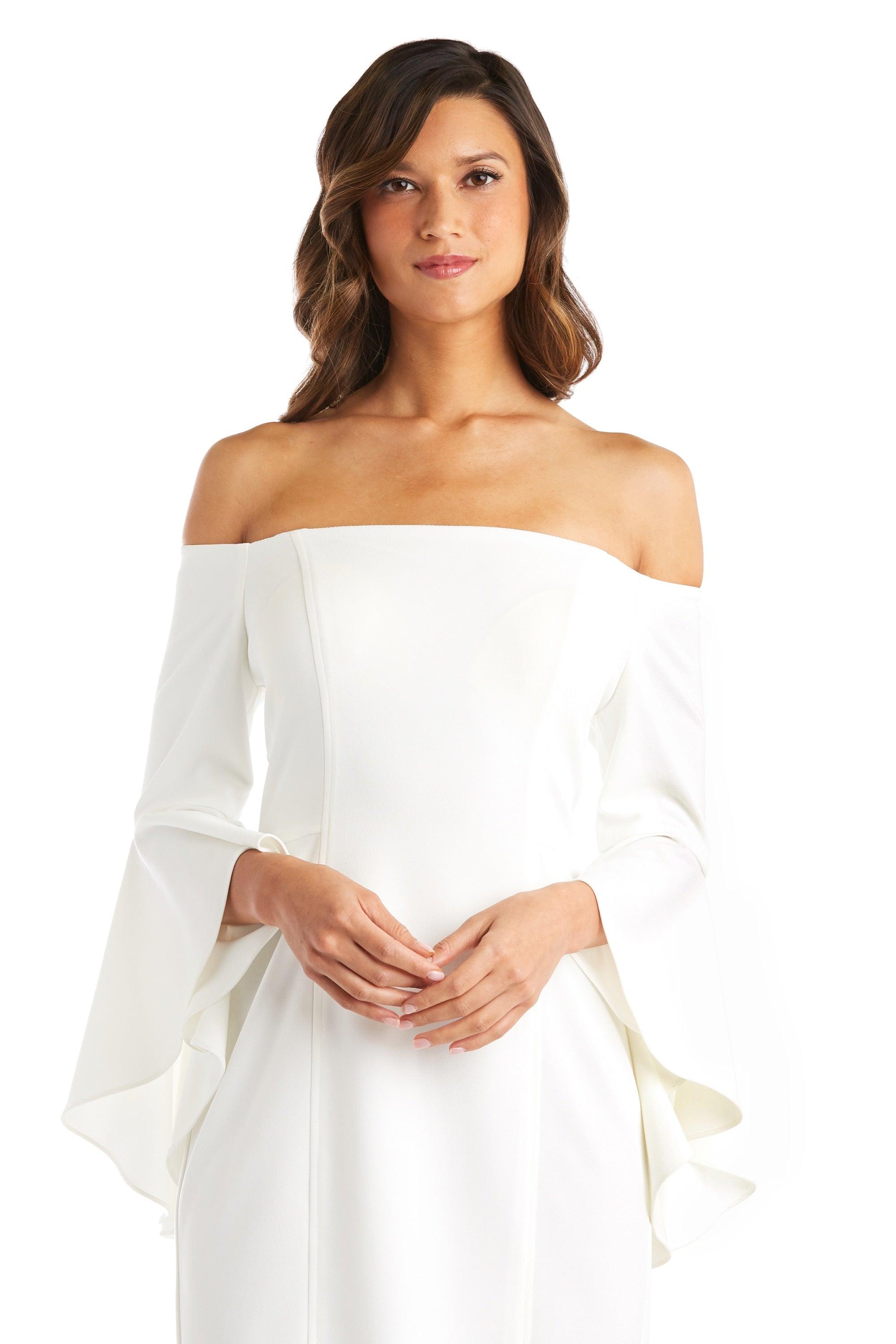 R&M Richards Short Cocktail Off Shoulder Dress Sale - The Dress Outlet