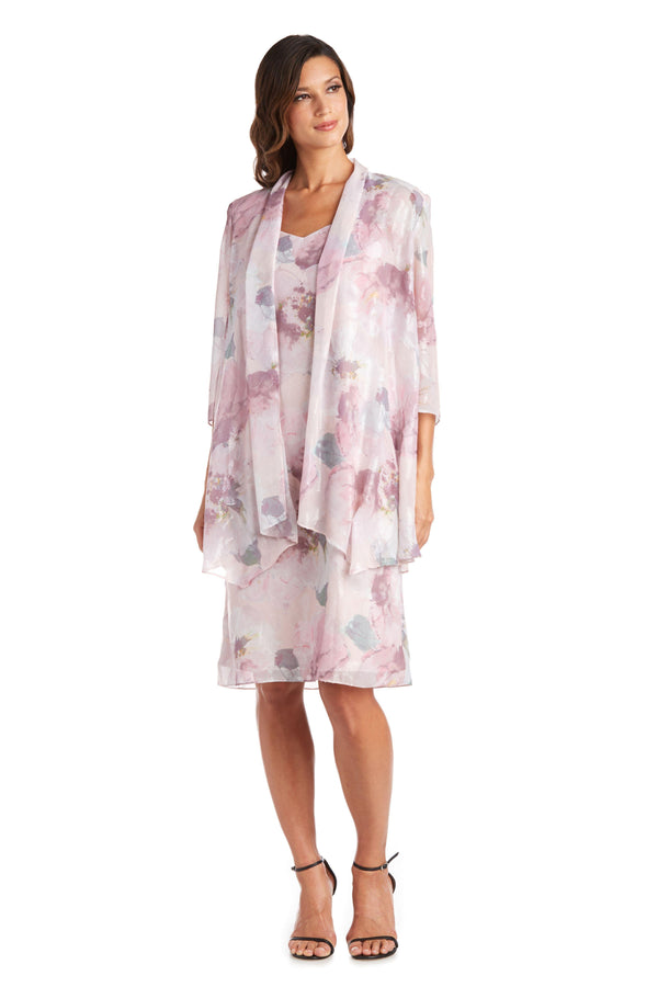 Short Floral Dress Petite R&M Richards 7738P