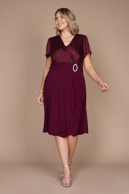 R&M Richards Short Formal Plus Size Dress 9109W - The Dress Outlet