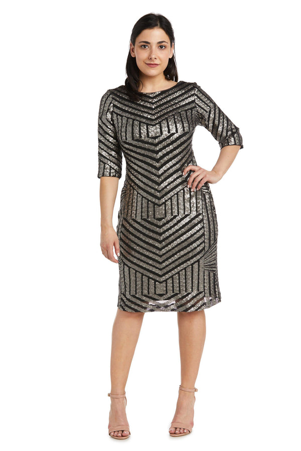Short Long Sleeve Dress Petite R&M Richards 3901P