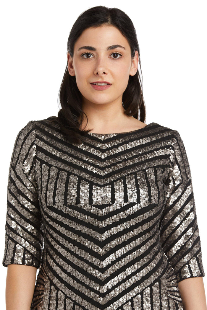 R&M Richards Short 3/4 Sleeve Petite Dress 3901P - The Dress Outlet