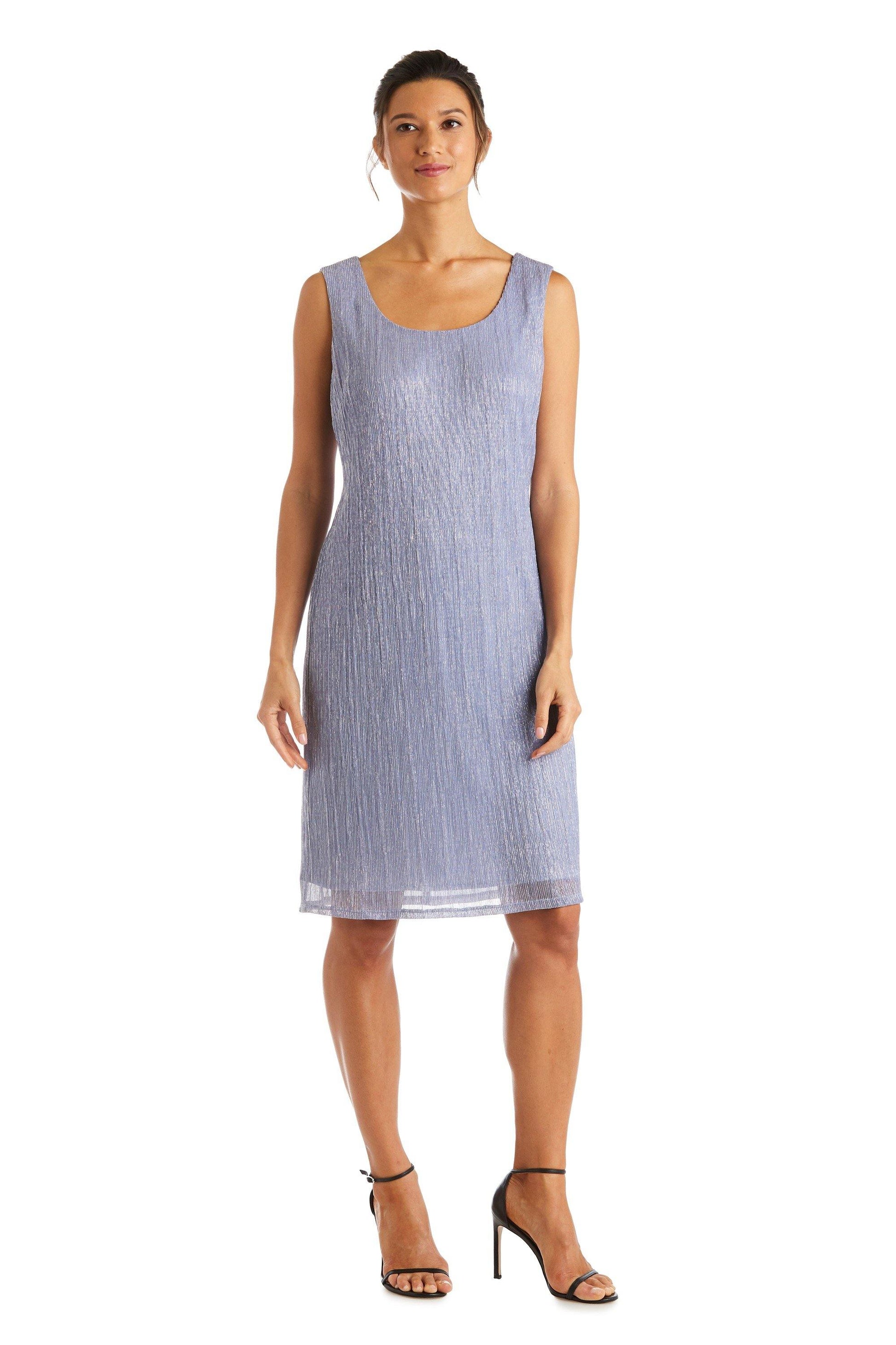 R&M Richards 5191P Short Metallic Petite Dress