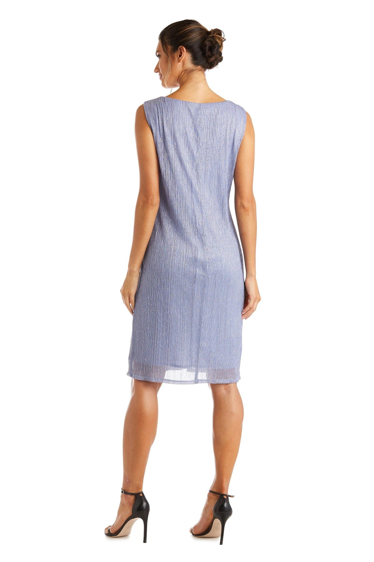 R&M Richards Short Metallic Petite Dress 5191P - The Dress Outlet