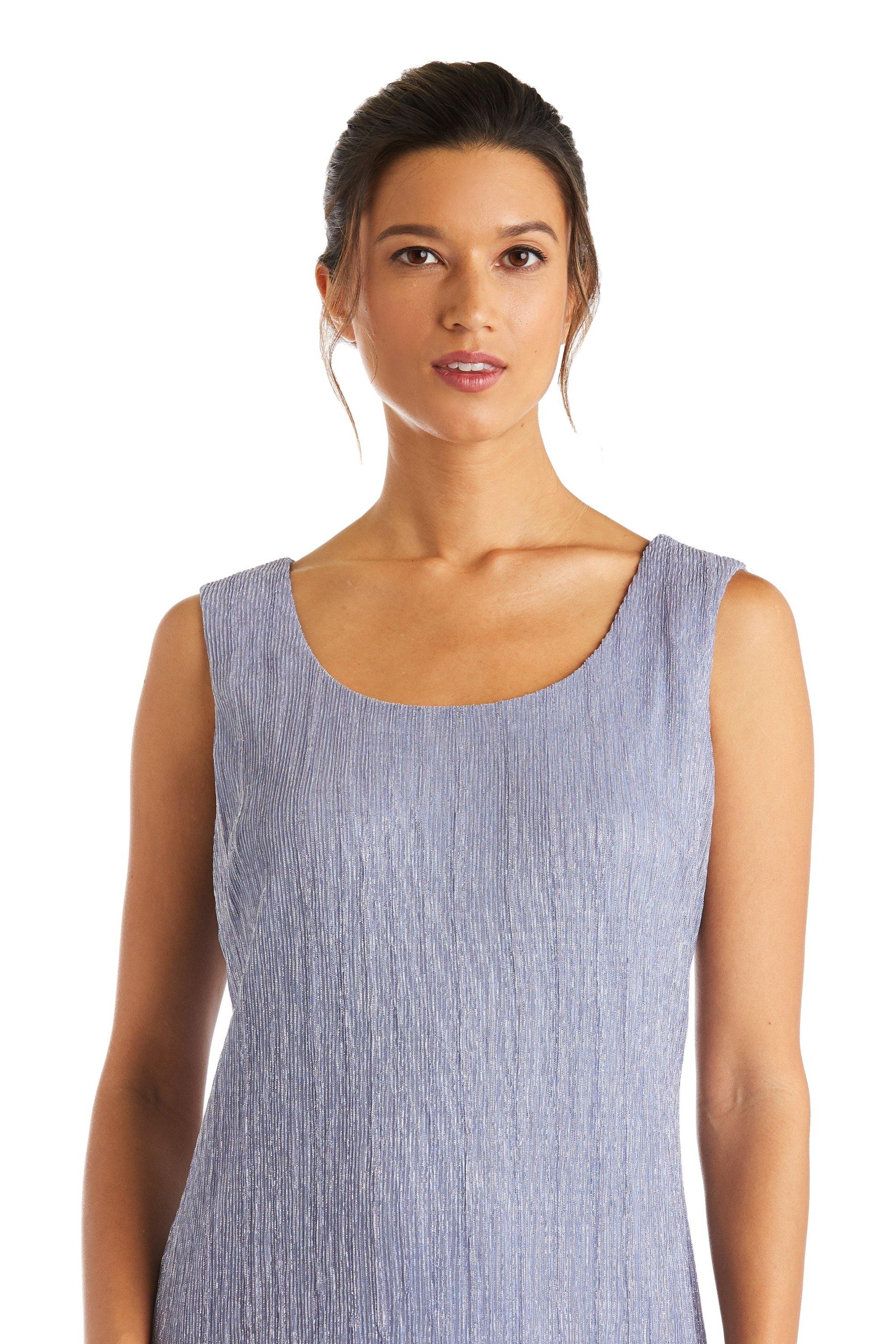 R&M Richards Short Metallic Petite Dress 5191P - The Dress Outlet