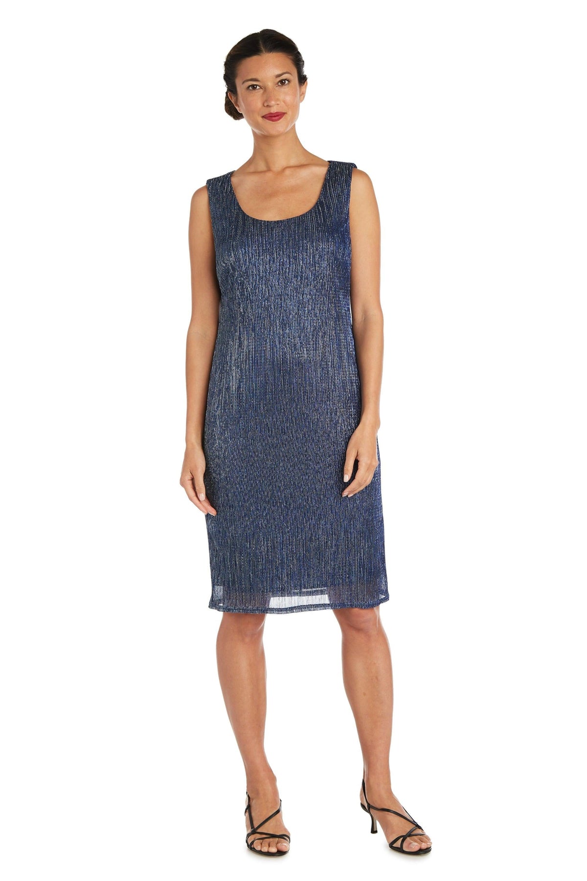 R&M Richards Short Metallic Petite Dress 5191P - The Dress Outlet