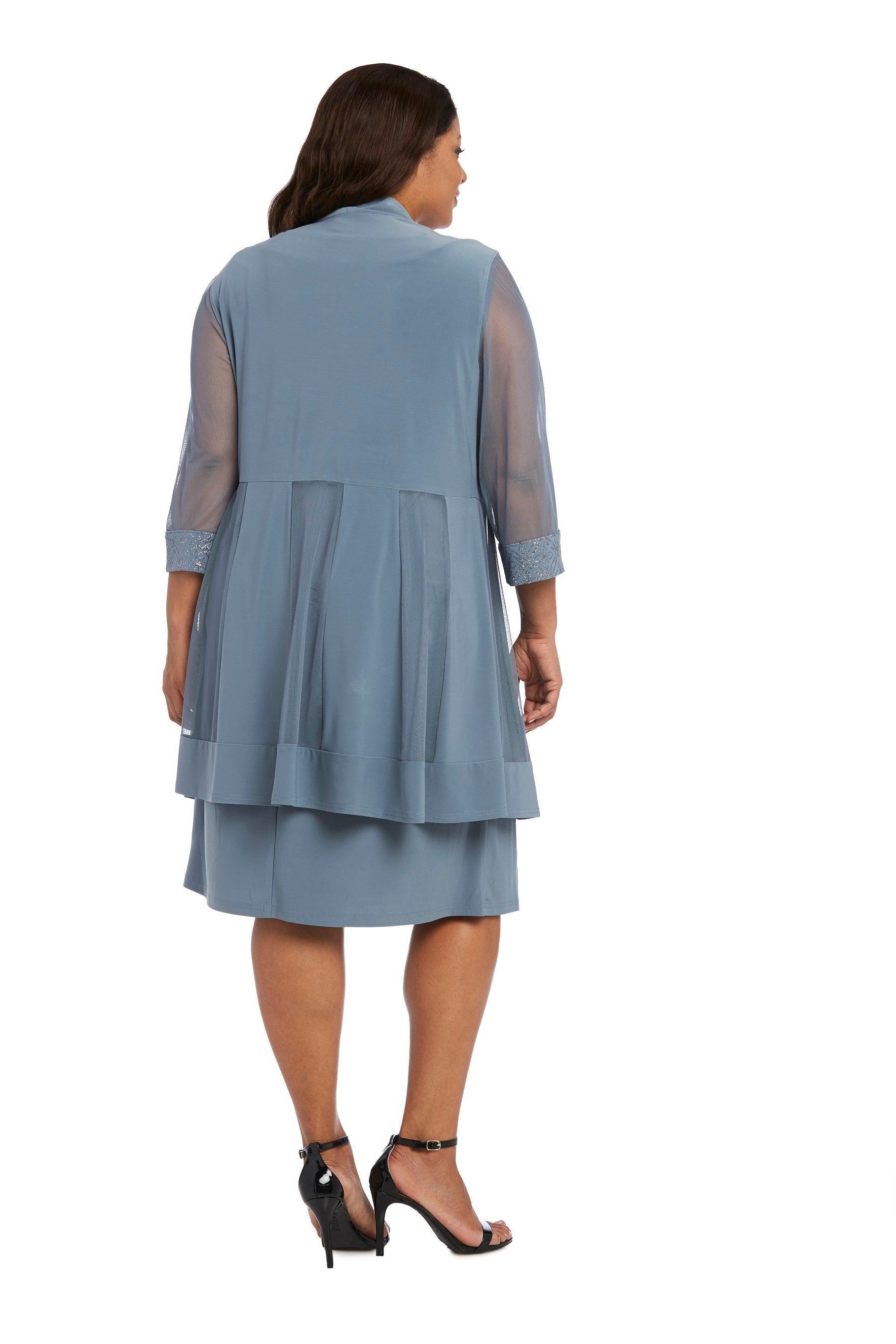 Slate R&M Richards 8271W Short Mother Of Bride Plus Size Dress Sale for ...