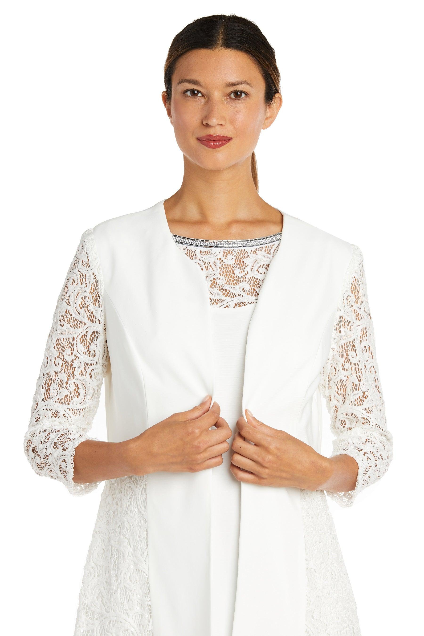 R&M Richards Short Mother of the Bride Dress Ivory