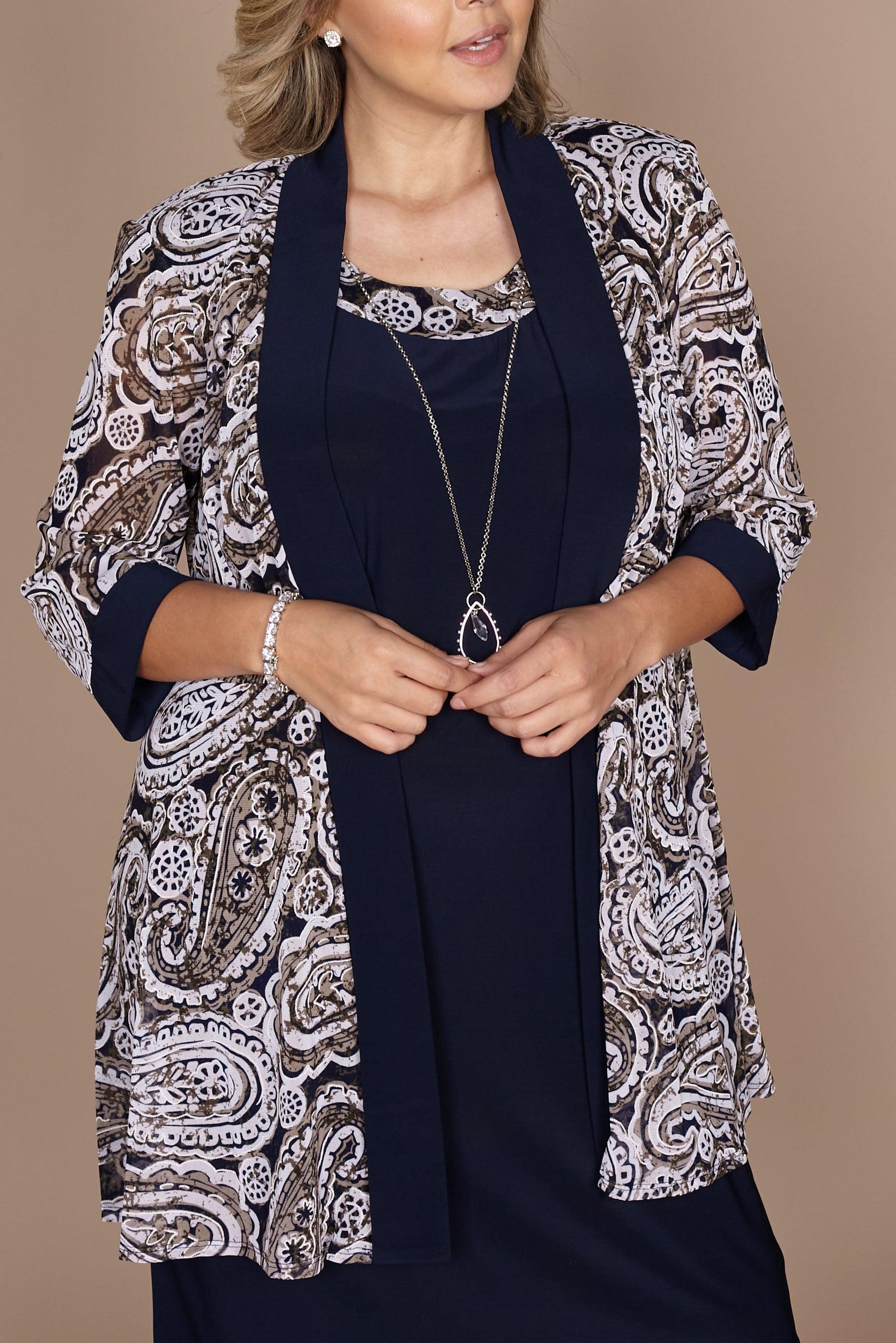 R&M Richards 7543W Short Mother Of The Bride Dress