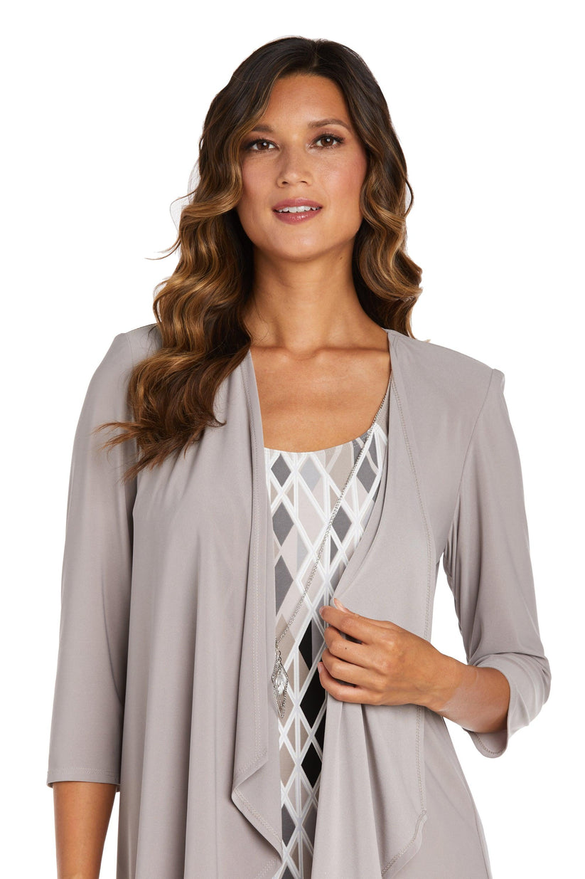 Taupe/Black R&M Richards 7987 Short Mother Of The Bride Dress for $66. ...
