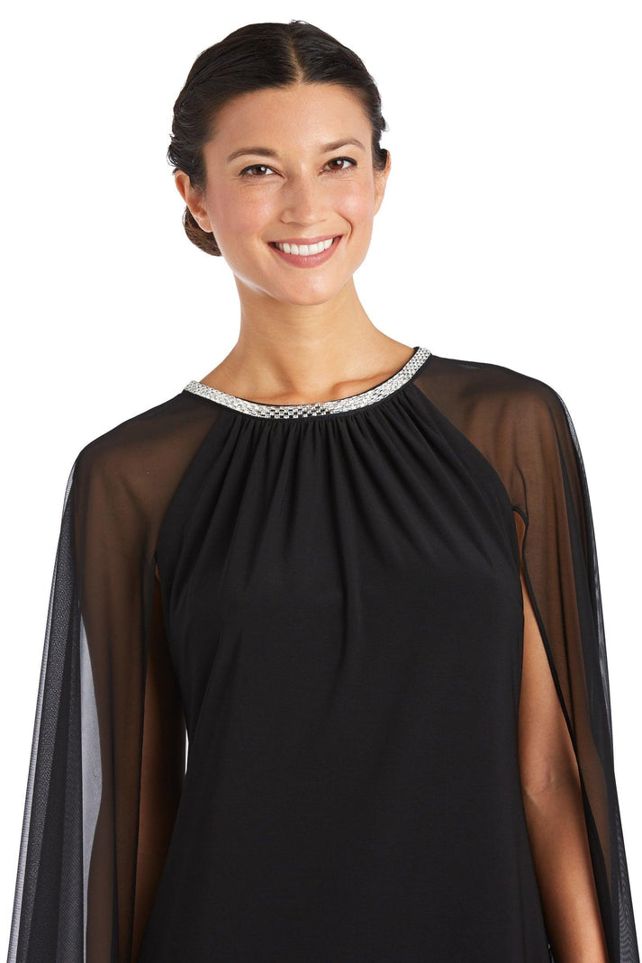 Black R&M Richards 2496P Short Petite Chiffon Dress for $59.99 – The ...