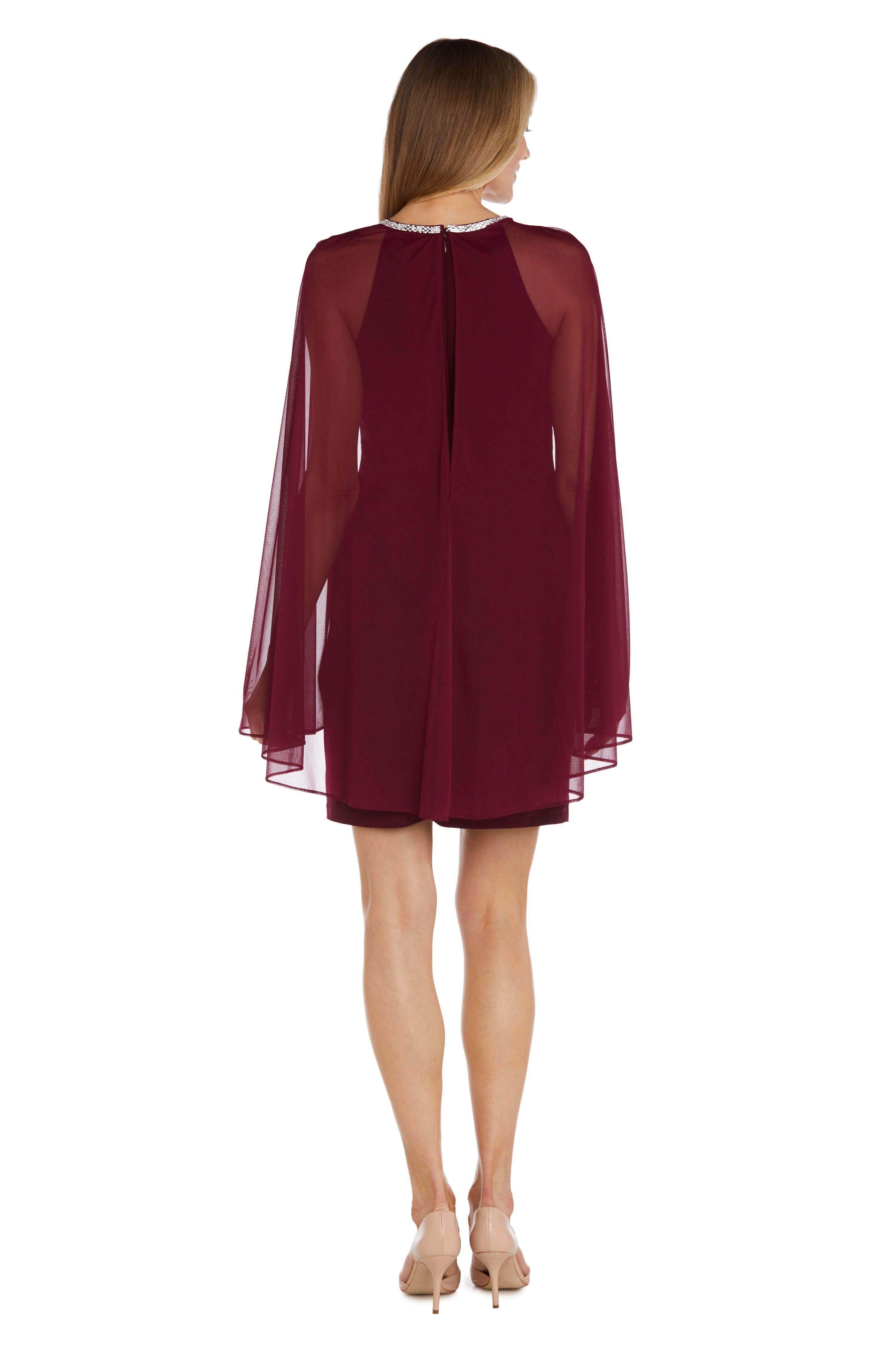 R&M Richards Short Petite Chiffon Dress 2496P - The Dress Outlet