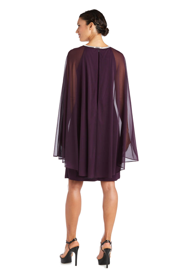 R&M Richards Short Petite Chiffon Dress 2496P - The Dress Outlet