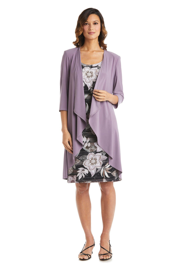 Petite Jacket Print Dress Short Length R&M Richards 7897P