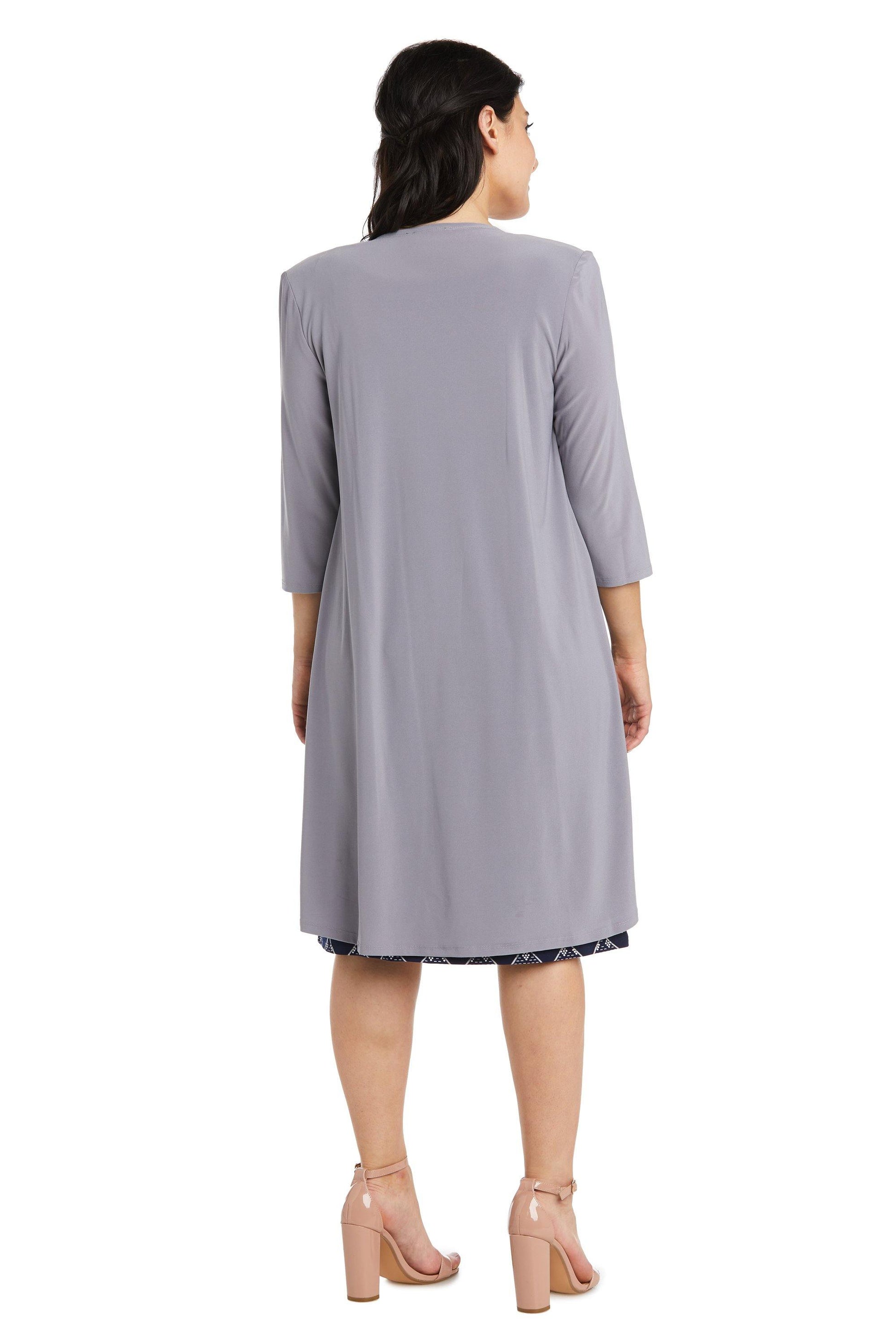R&M Richards 7697P Short Petite Print Jacket Dress