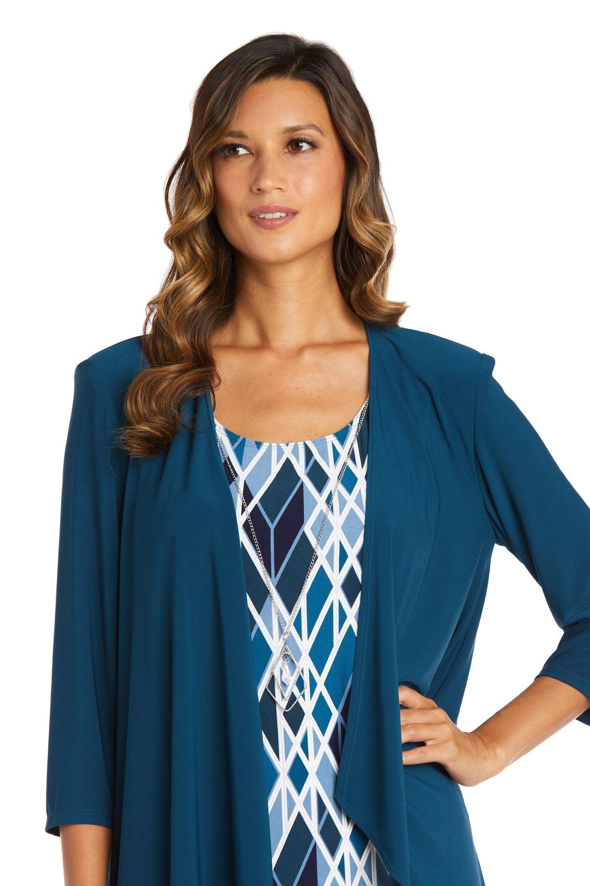 R&M Richards 7987P Short Petite Print Jacket Dress