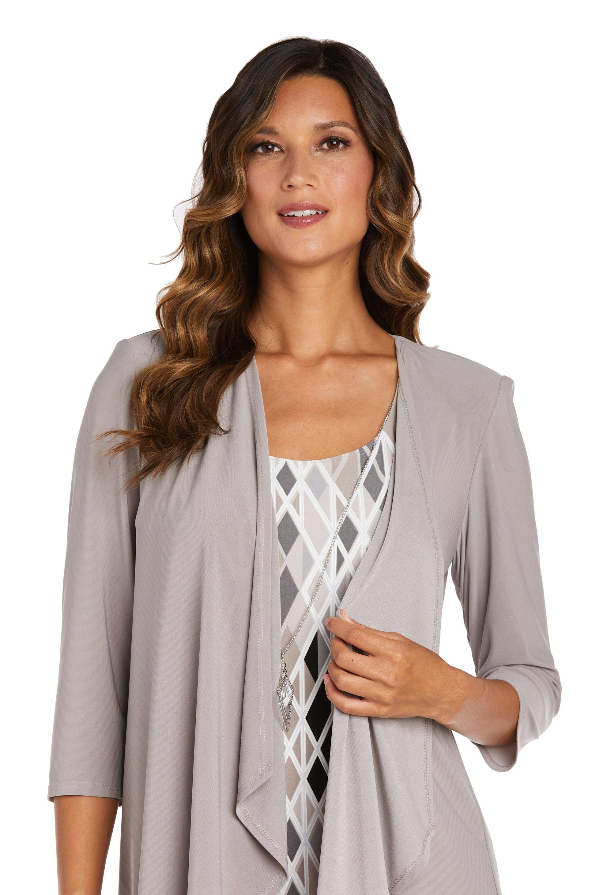 R&M Richards 7987P Short Petite Print Jacket Dress
