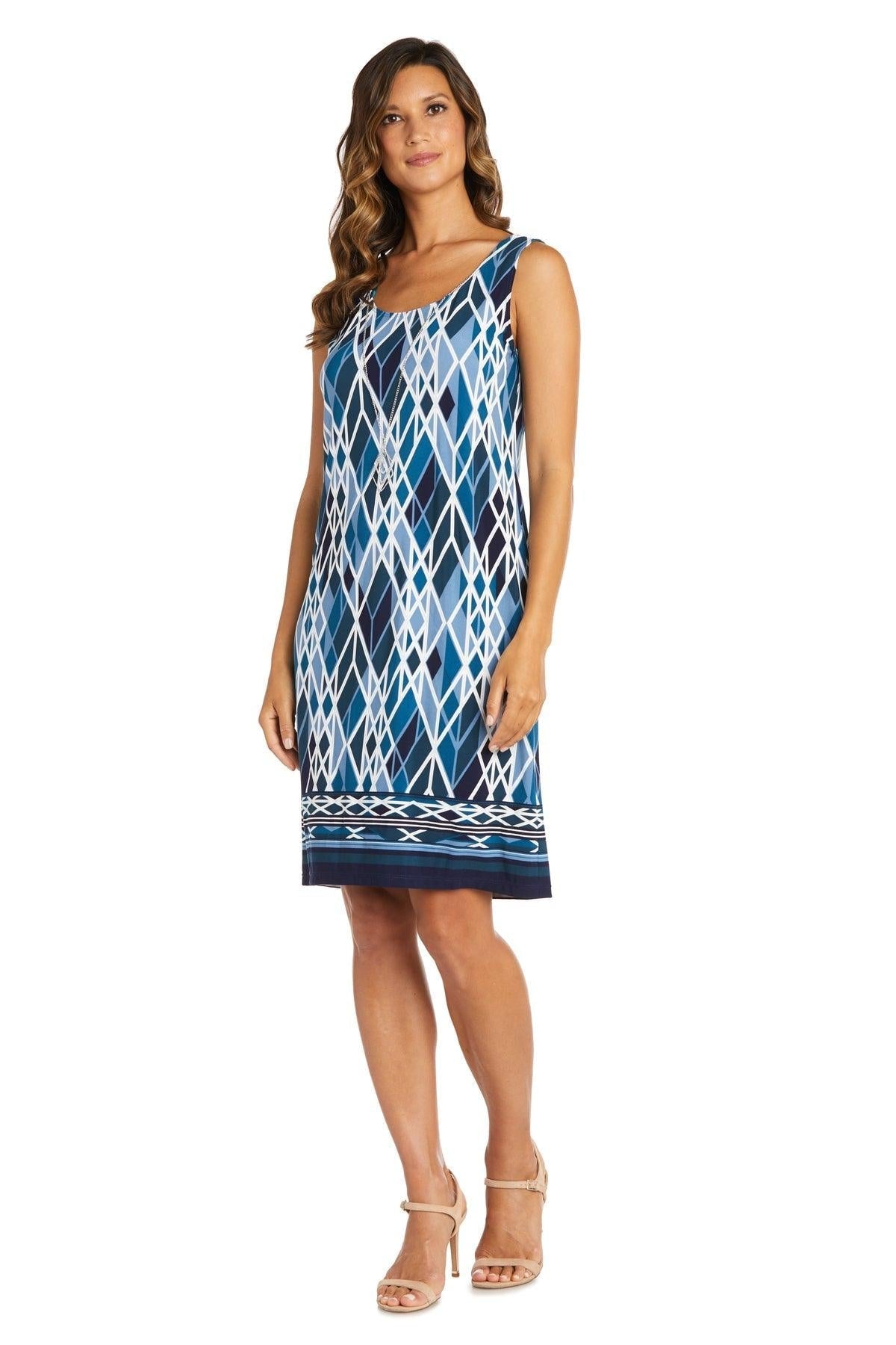 R&M Richards 7987P Short Petite Print Jacket Dress