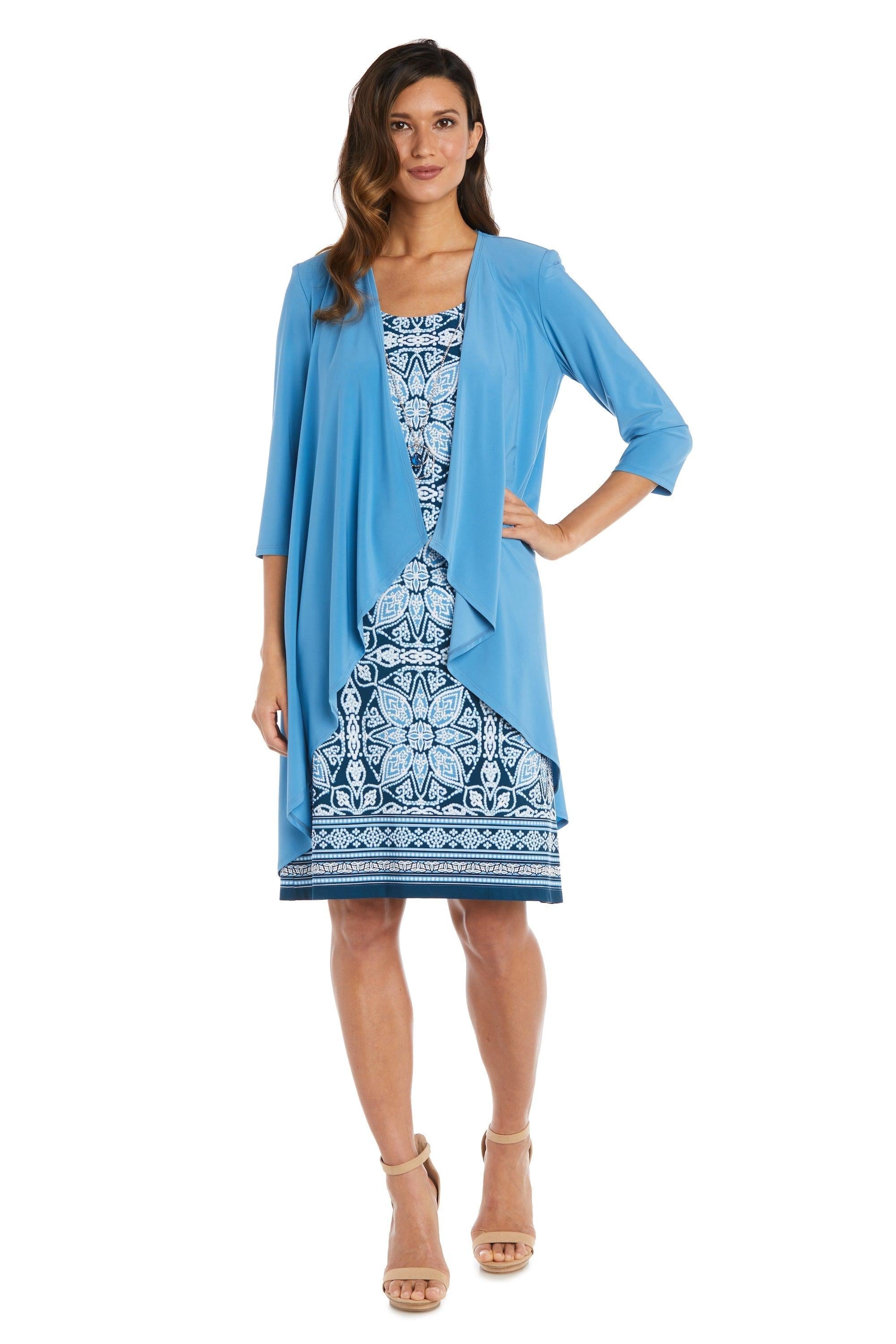 R&M Richards Short Petite Print Jacket Dress 9227P - The Dress Outlet