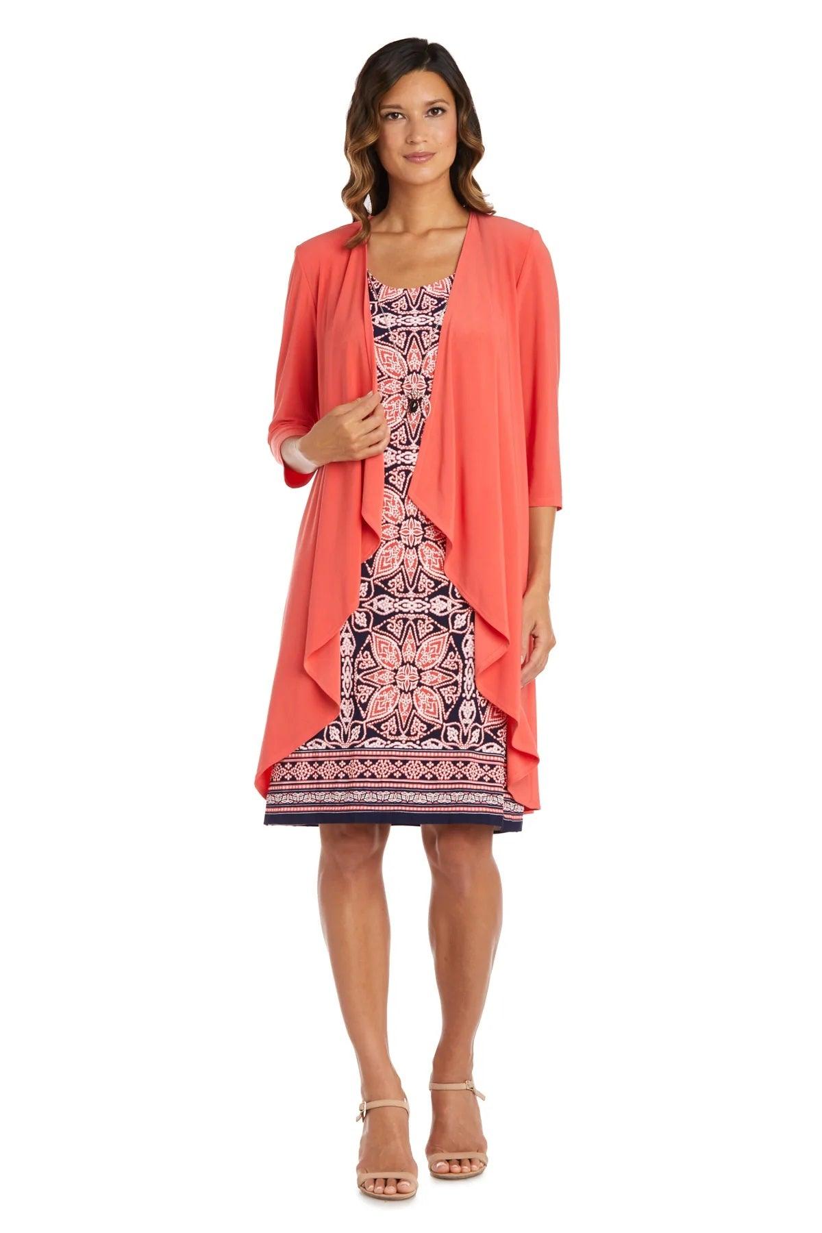 R&M Richards Short Petite Print Jacket Dress 9227P - The Dress Outlet