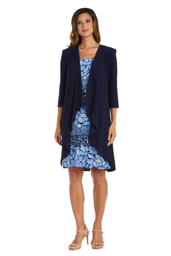 Petite Print Jacket Dress Short Length R&M Richards 9297P