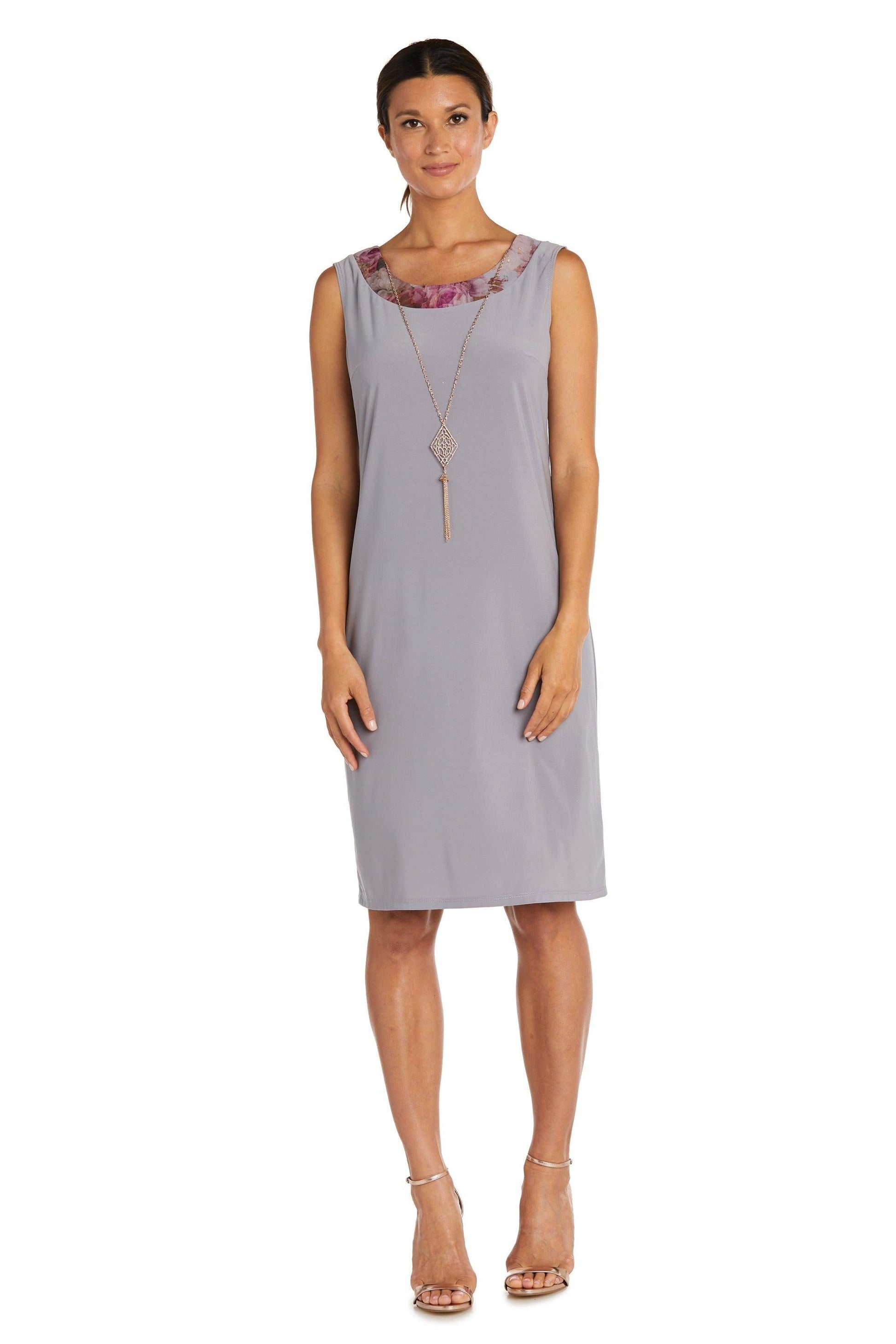 R&M Richards 7659P Short Petite Printed Jacket Dress