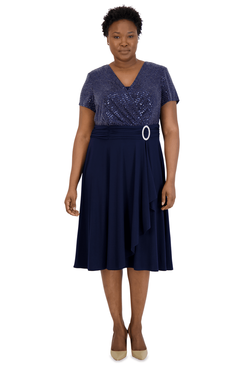 Black R&M Richards 9119W Short Plus Size Cocktail Dress for $64.99 – The Dress Outlet