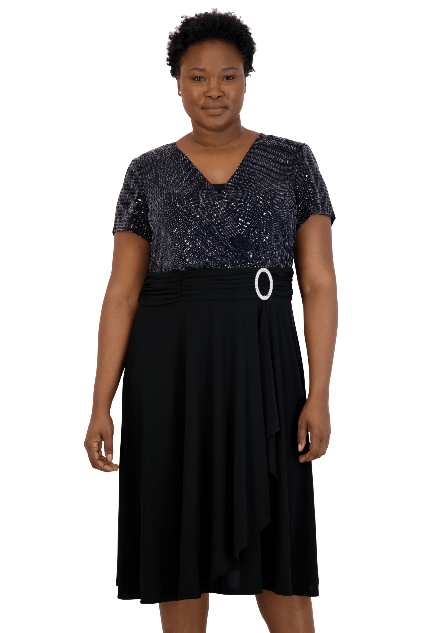 Black R&M Richards 9119W Short Plus Size Cocktail Dress for $64.99 – The Dress Outlet