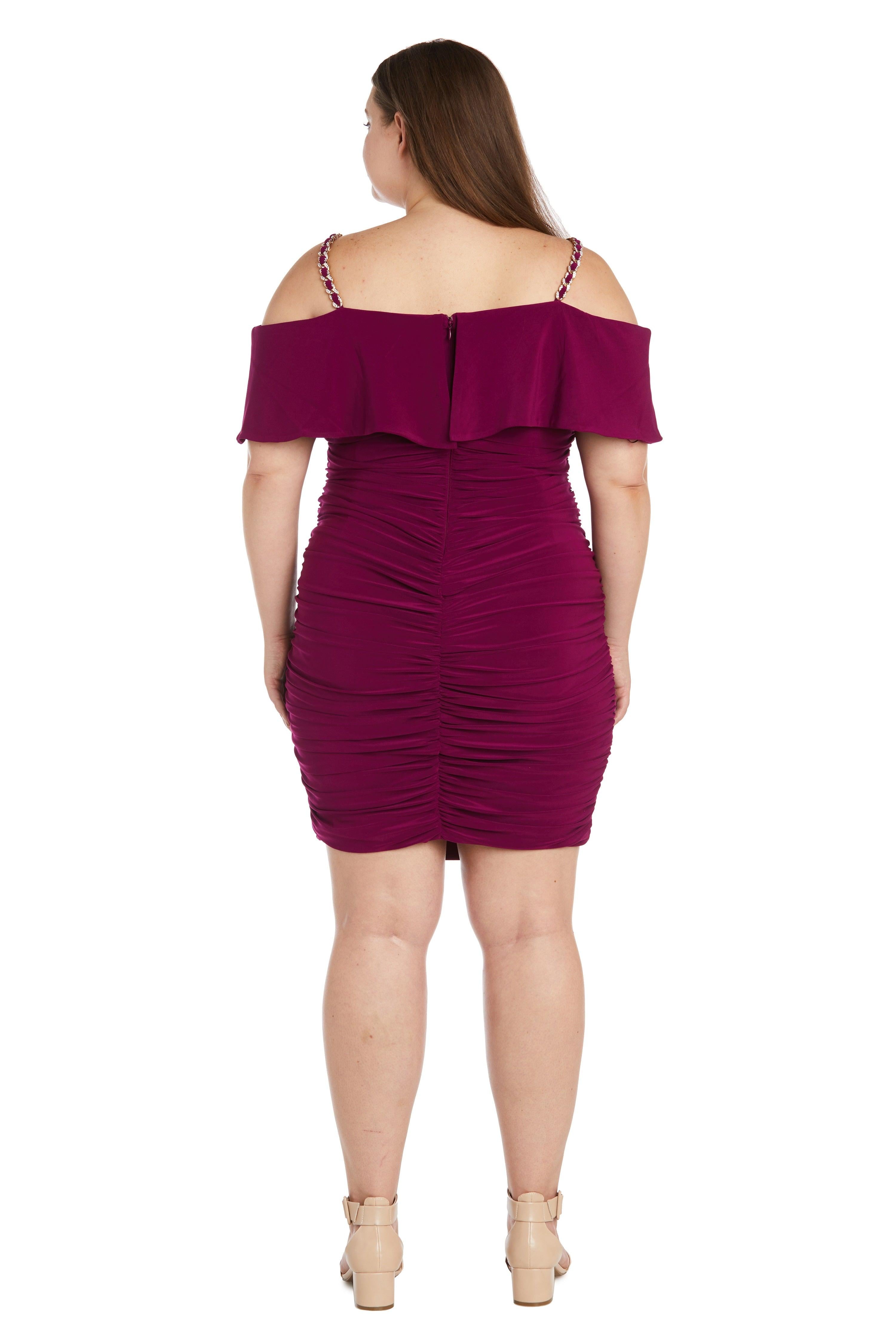 R&M Richards Short Plus Size Cocktail Dress 9377W - The Dress Outlet