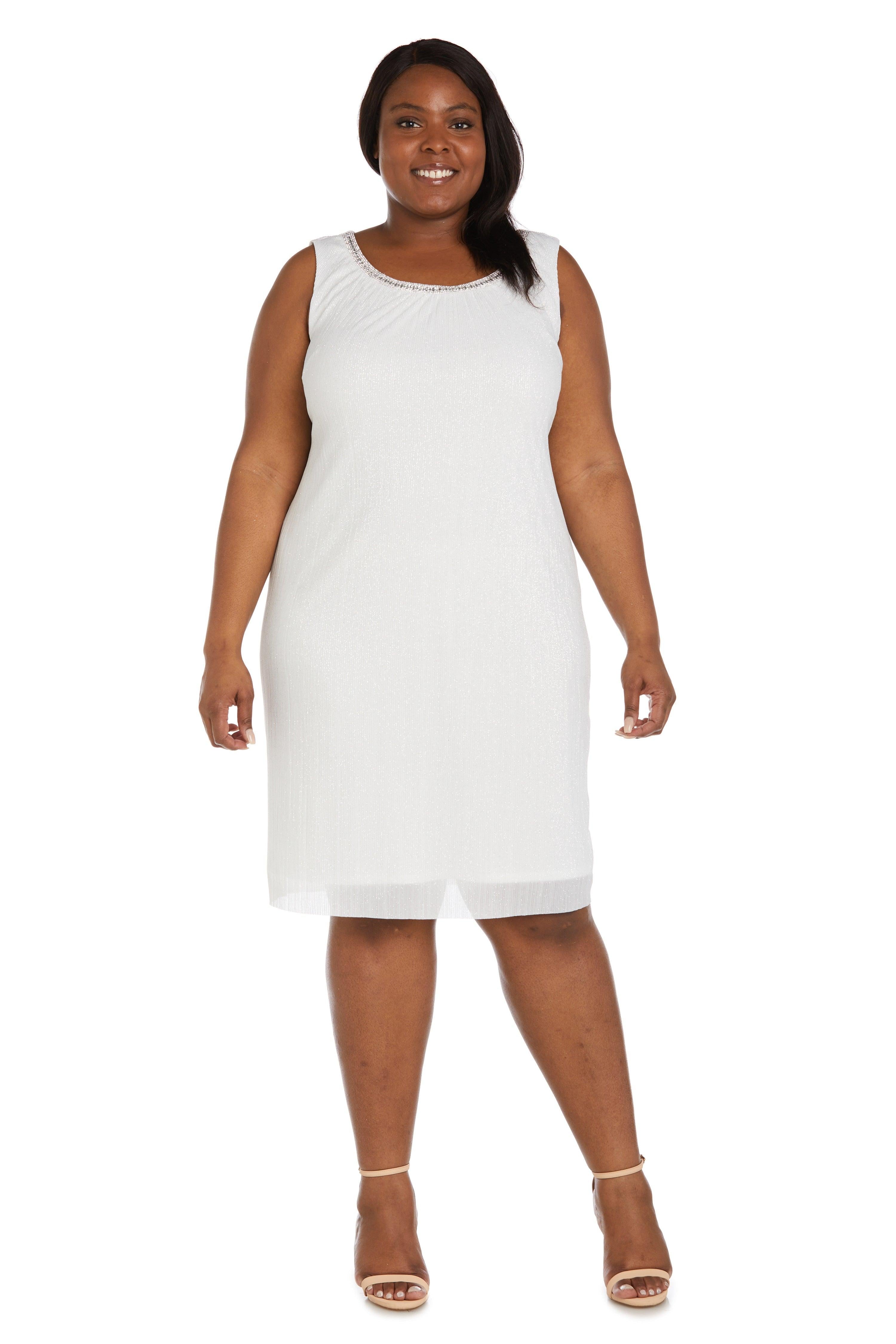 knee length dresses for ladies Size 14 W1 White One Flirts Off White Gown – Bridal Sense main image 1