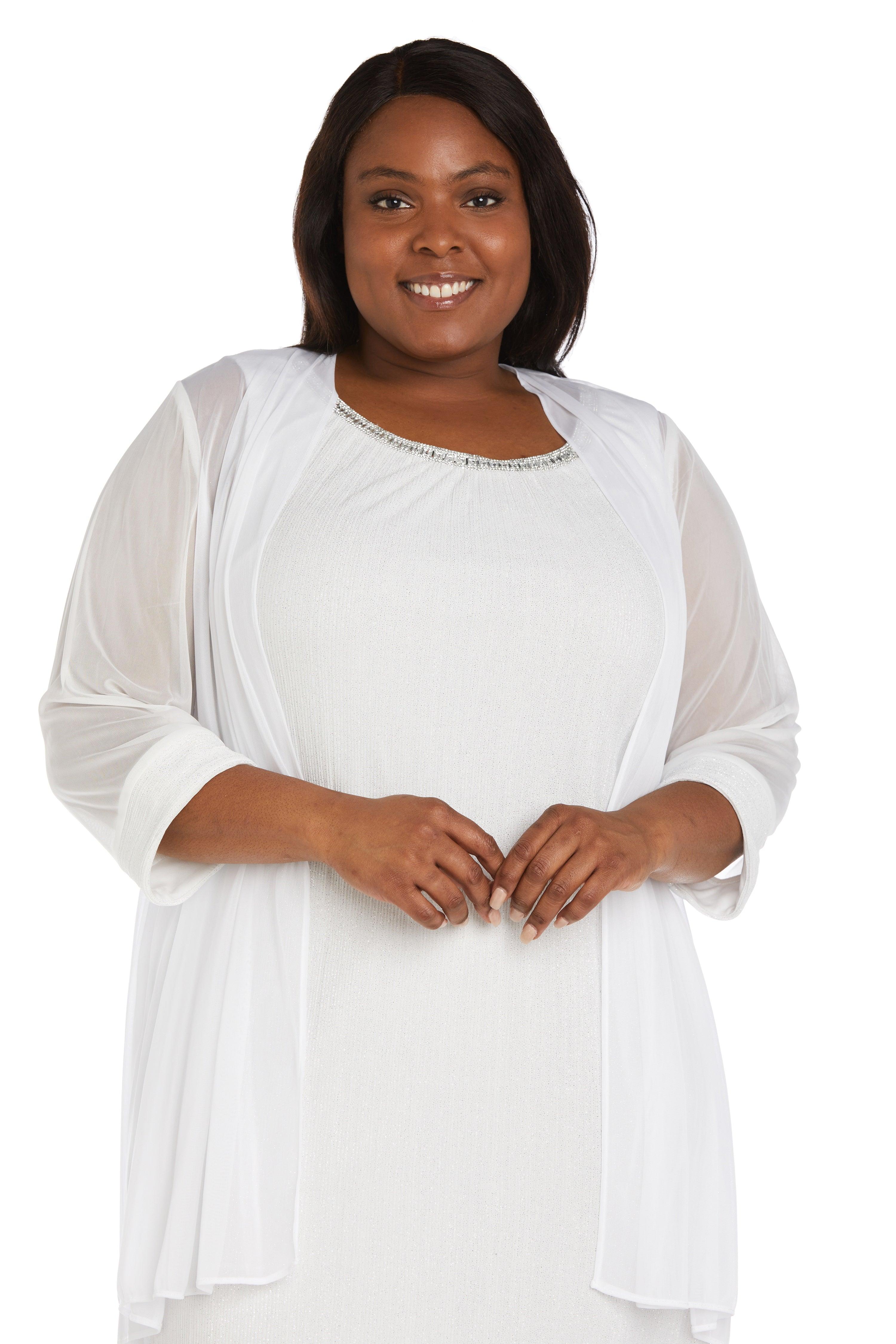 white christmas dresses R&M Richards 2583W Short Plus Size Dress