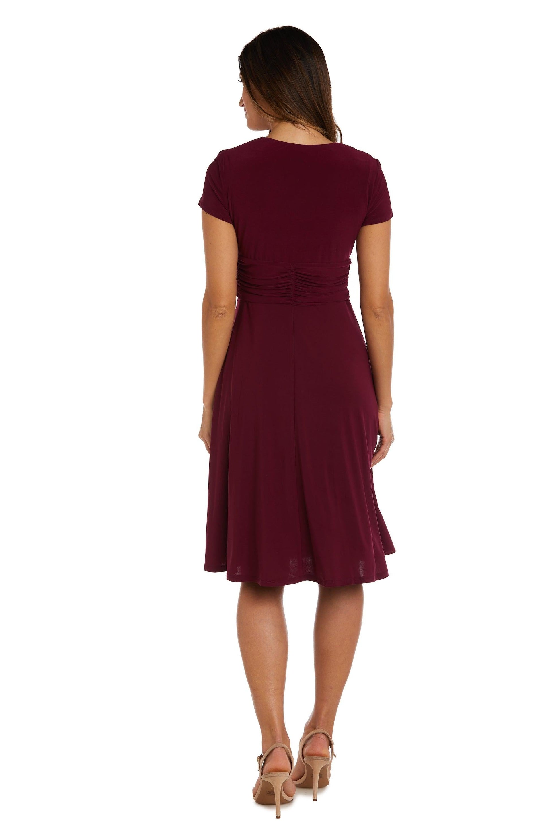 R&M Richards Short Plus Size Dress Black CLEARANCE - The Dress Outlet