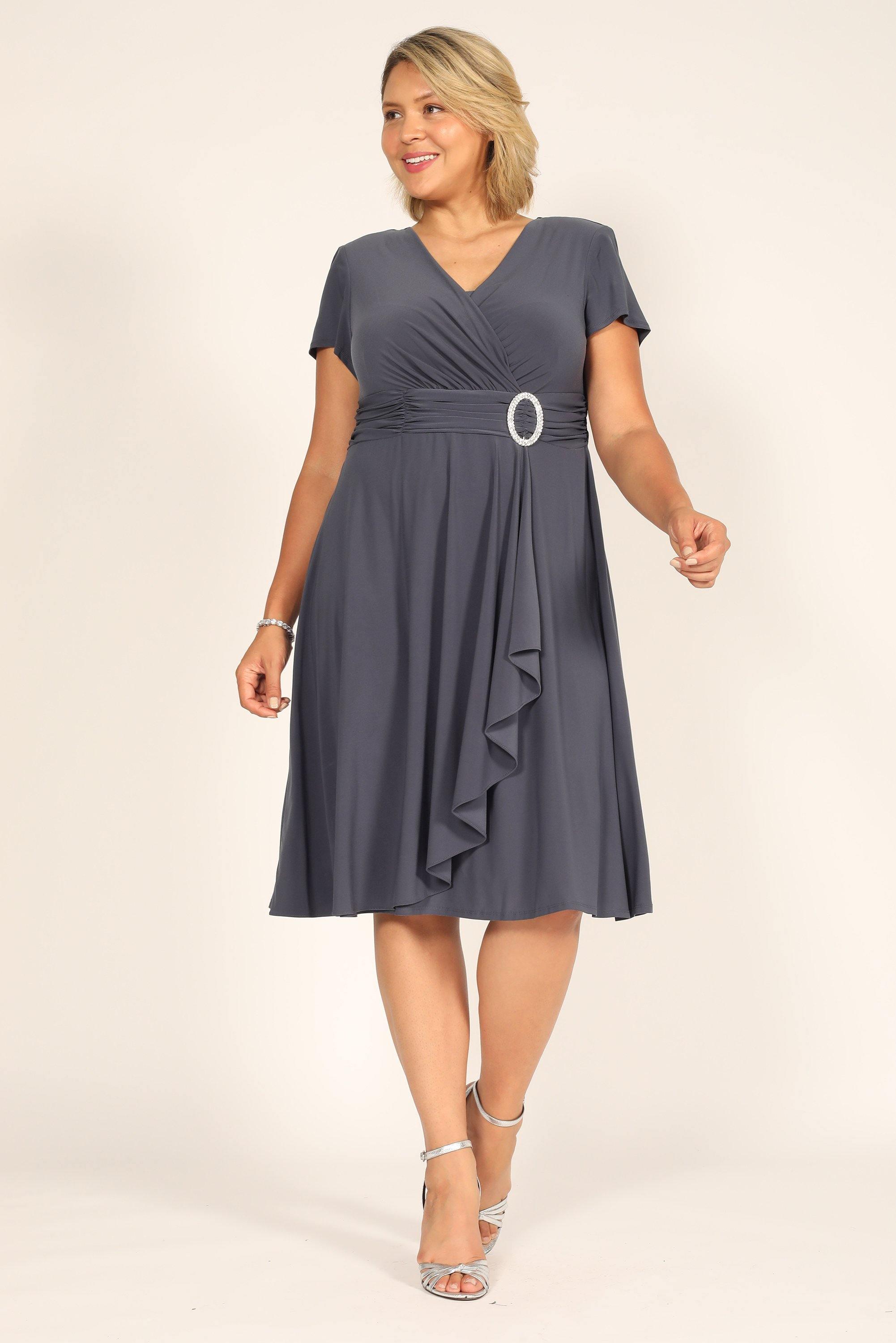 R&M Richards Short Plus Size Dress 1149W
