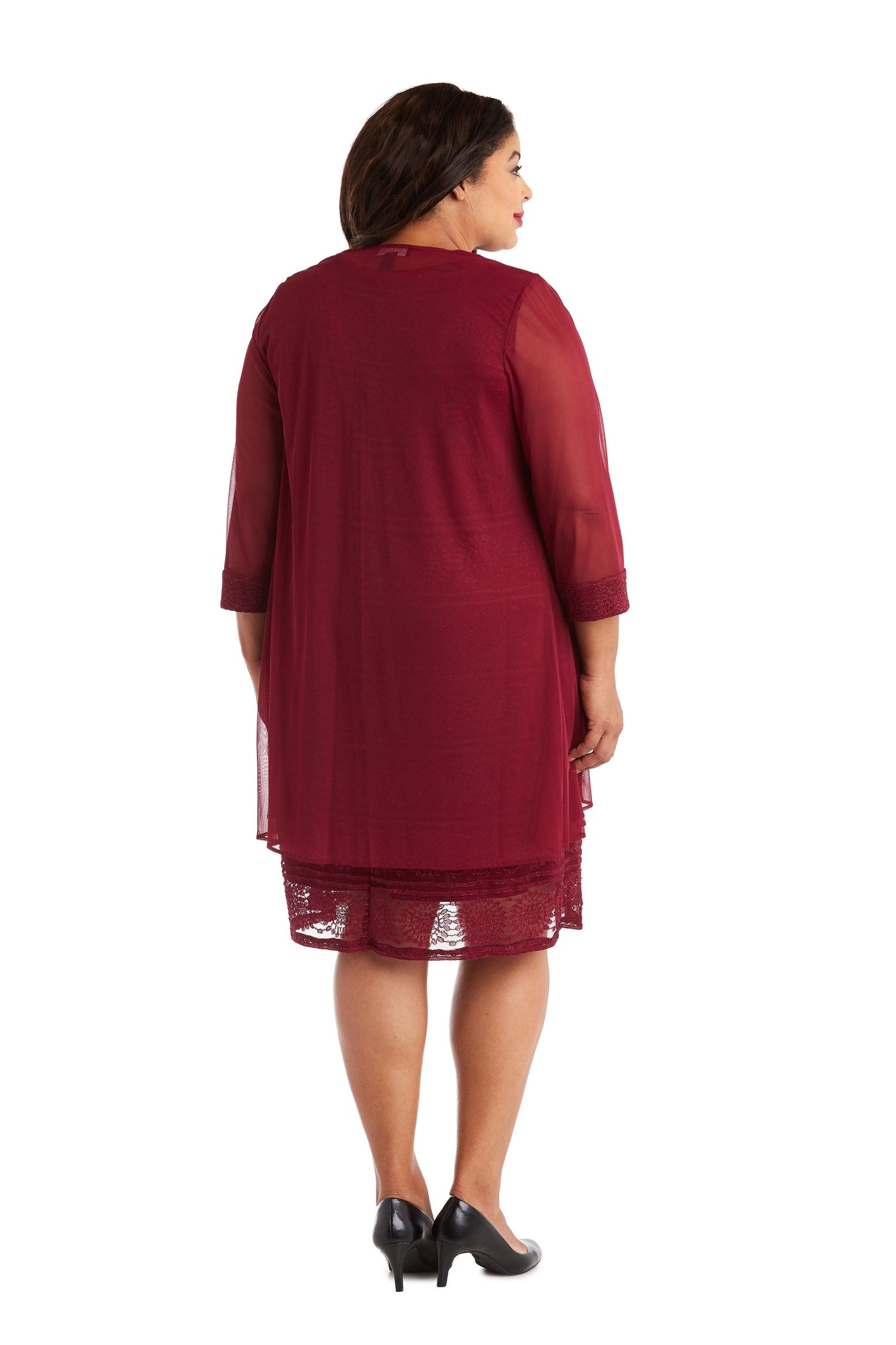R&M Richards Short Plus Size Jacker Dress 5558W - The Dress Outlet