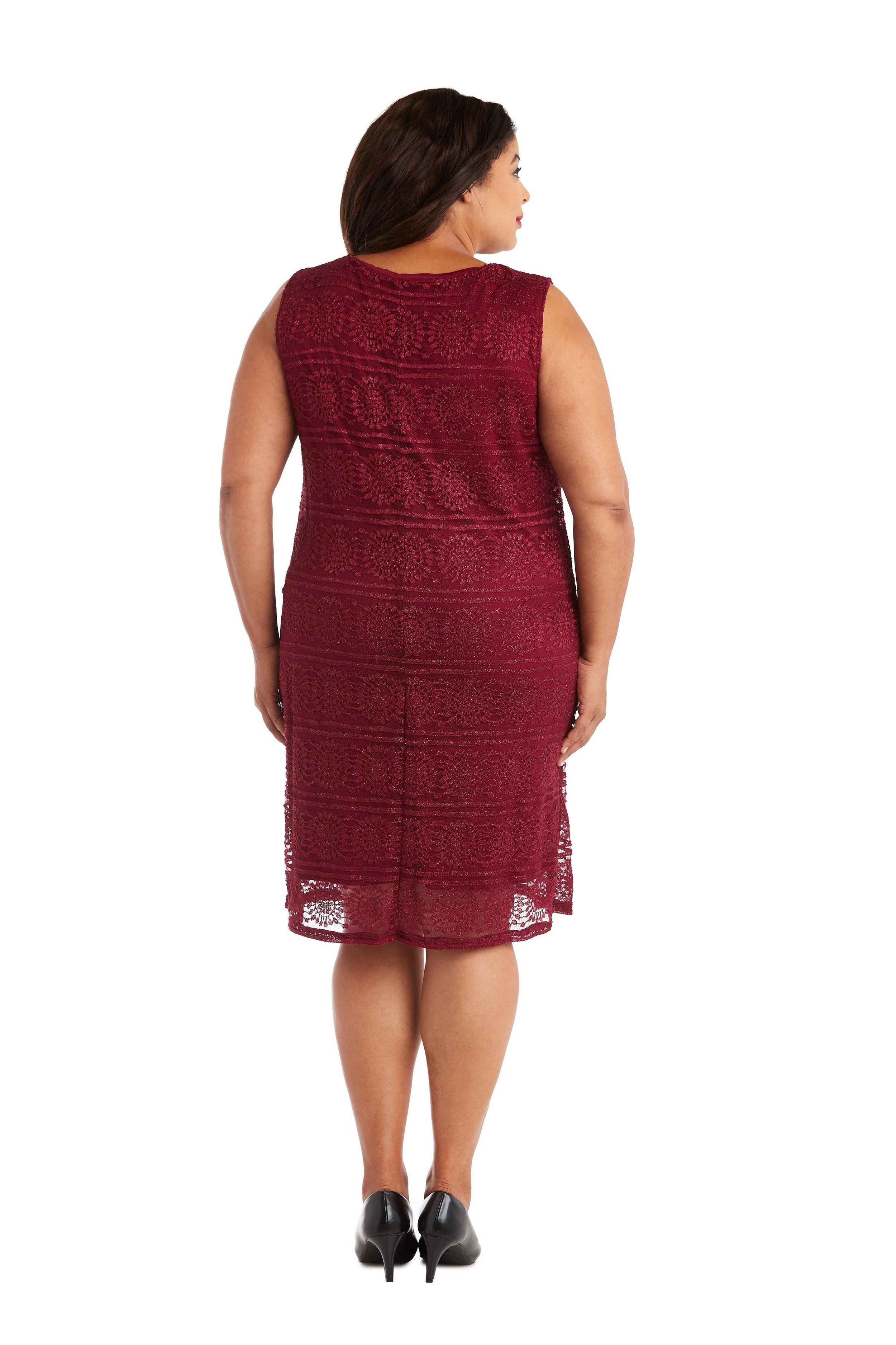 R&M Richards Short Plus Size Jacker Dress 5558W - The Dress Outlet